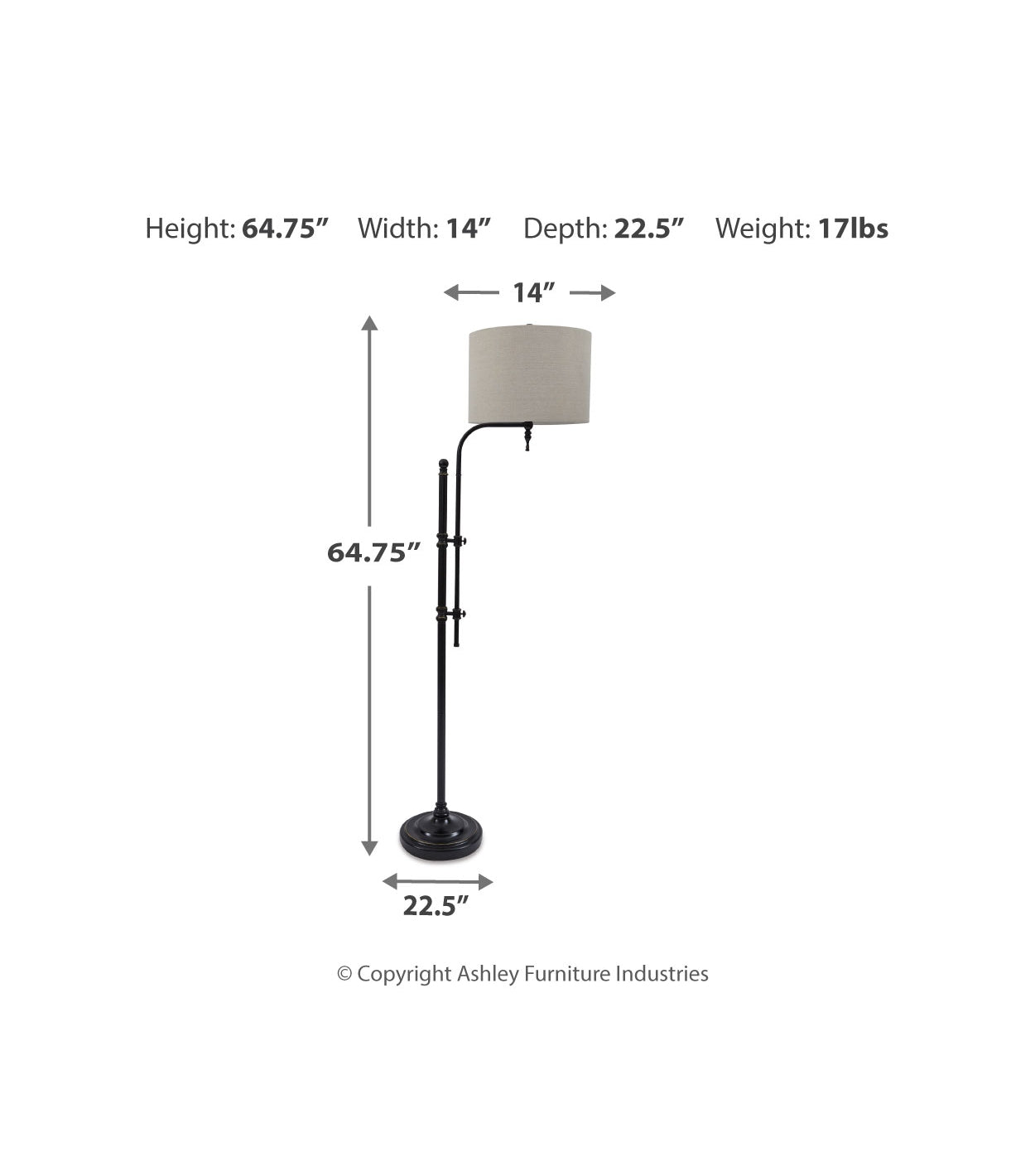 Anemoon Black Floor Lamp (Online Special Price) - Ornate Home