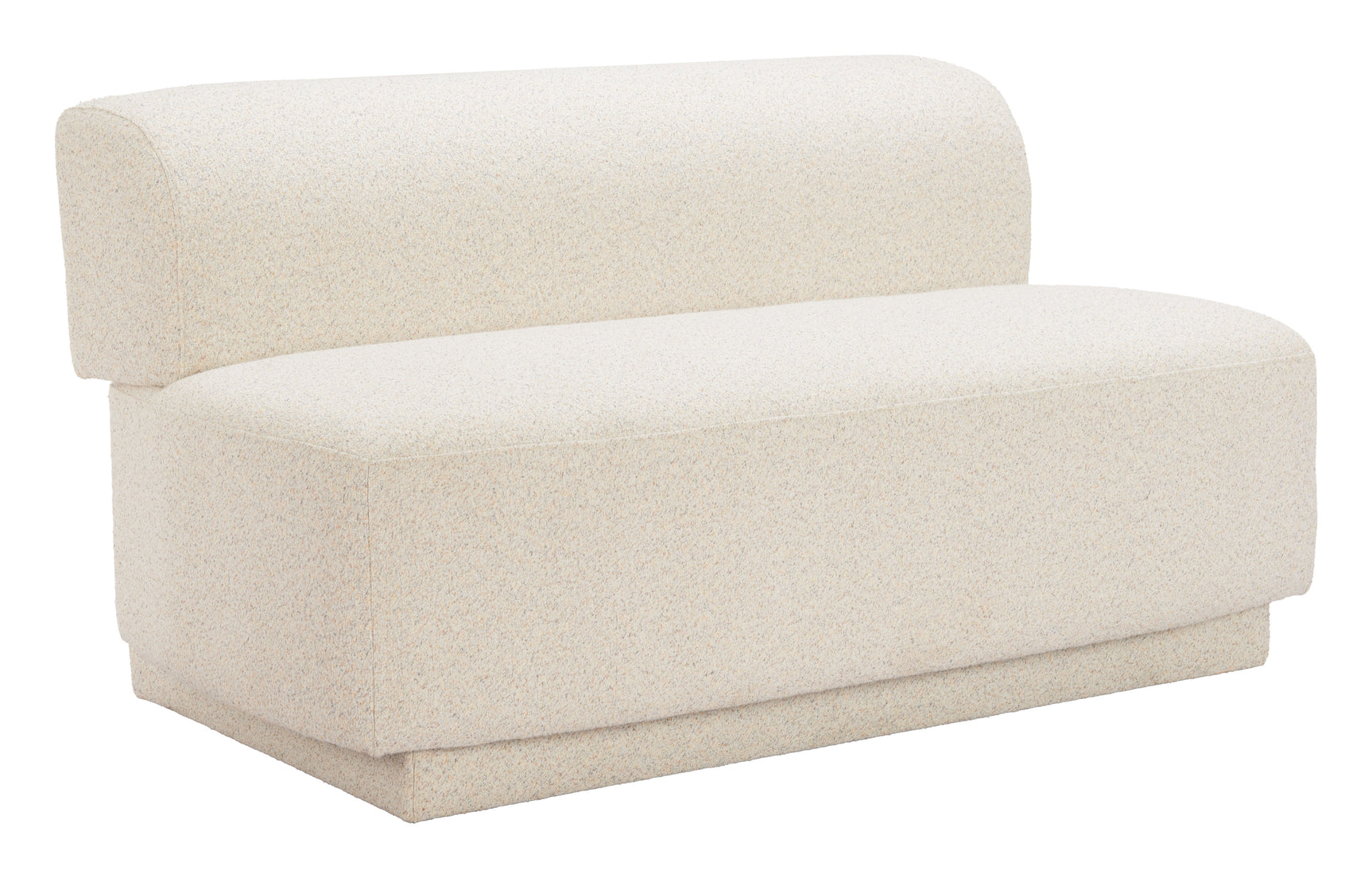 Anese Multigrain Beige Loveseat - Ornate Home