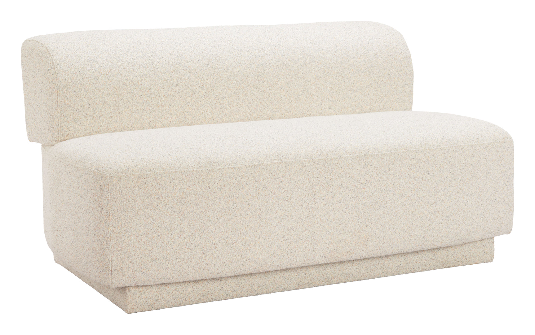 Anese Multigrain Beige Loveseat - Ornate Home