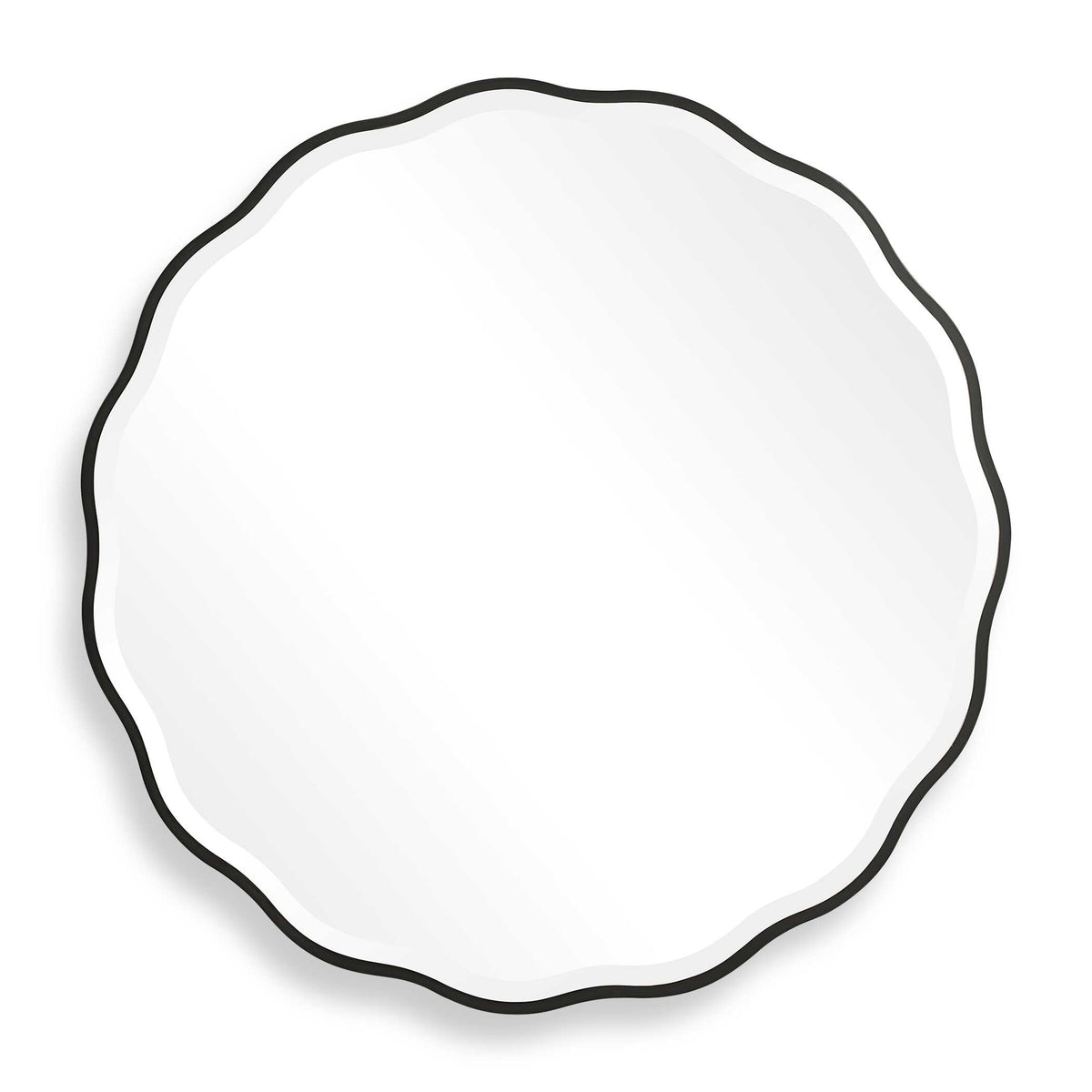 Aneta Black Round Mirror - Ornate Home