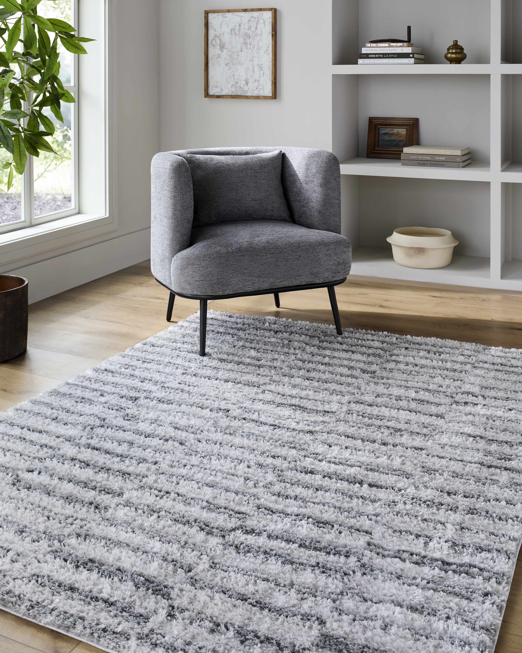 Anevay Dark Gray Area Rug - Ornate Home