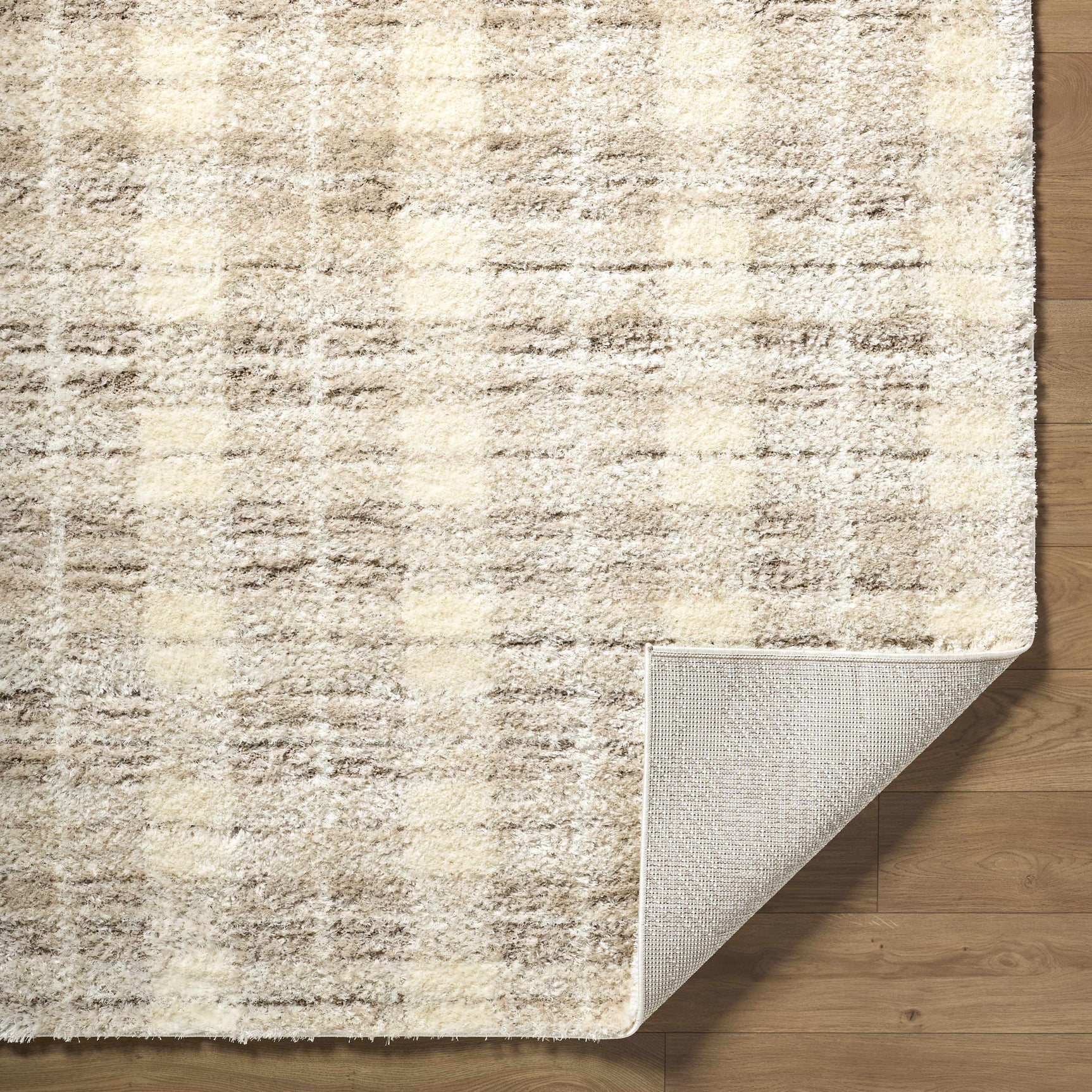 Anfisa Cream Luxe Shag Area Rug - Ornate Home