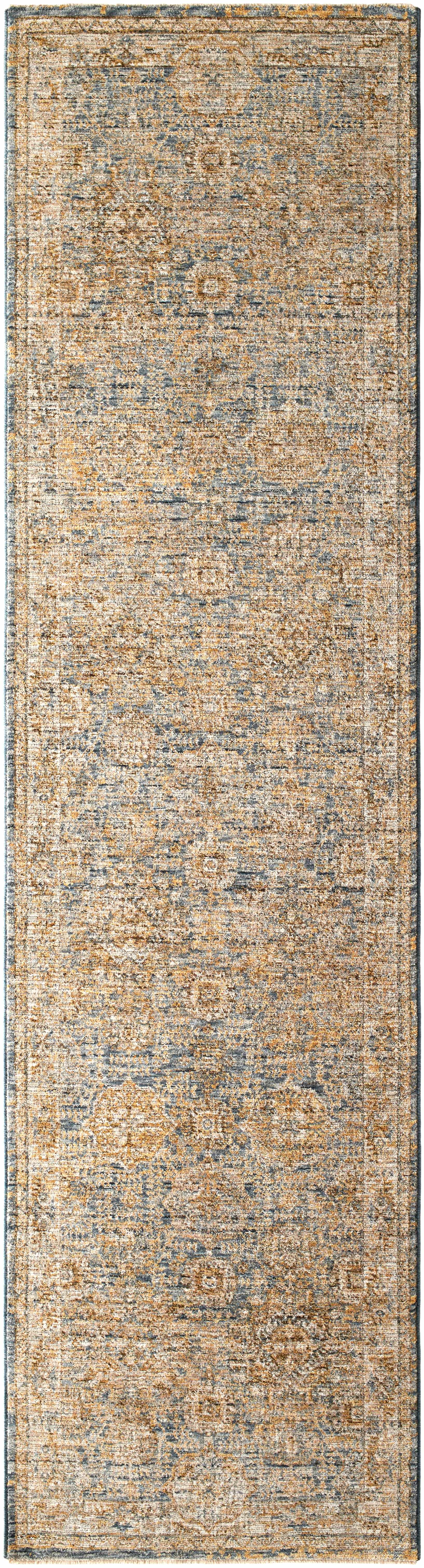 Ange Cream & Blue Rich Textured Rug - Ornate Home