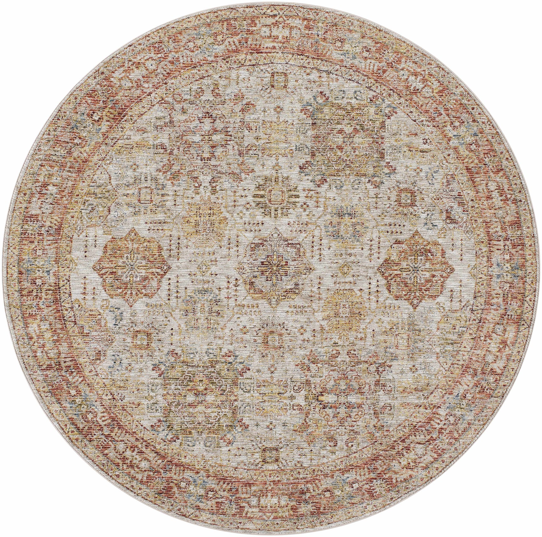 Ange Rust Rich Textured Traditional Rug - Ornate Home
