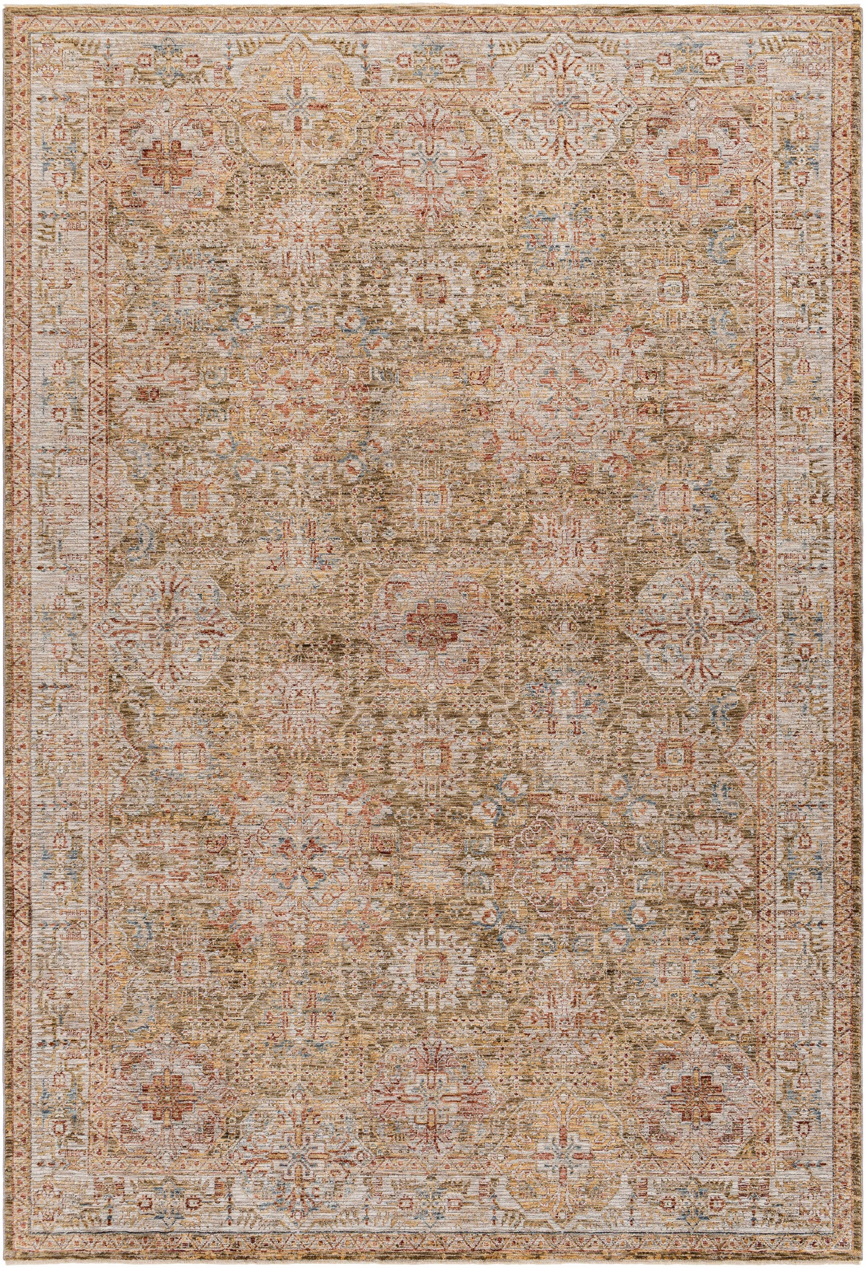 Ange Tan Rich Textured Traditional Rug - Ornate Home