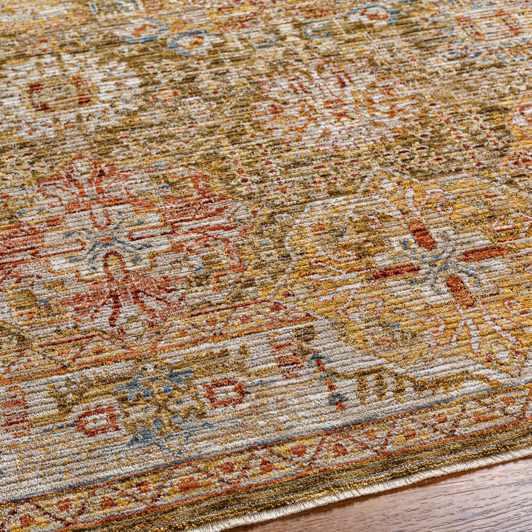 Ange Tan Rich Textured Traditional Rug - Ornate Home