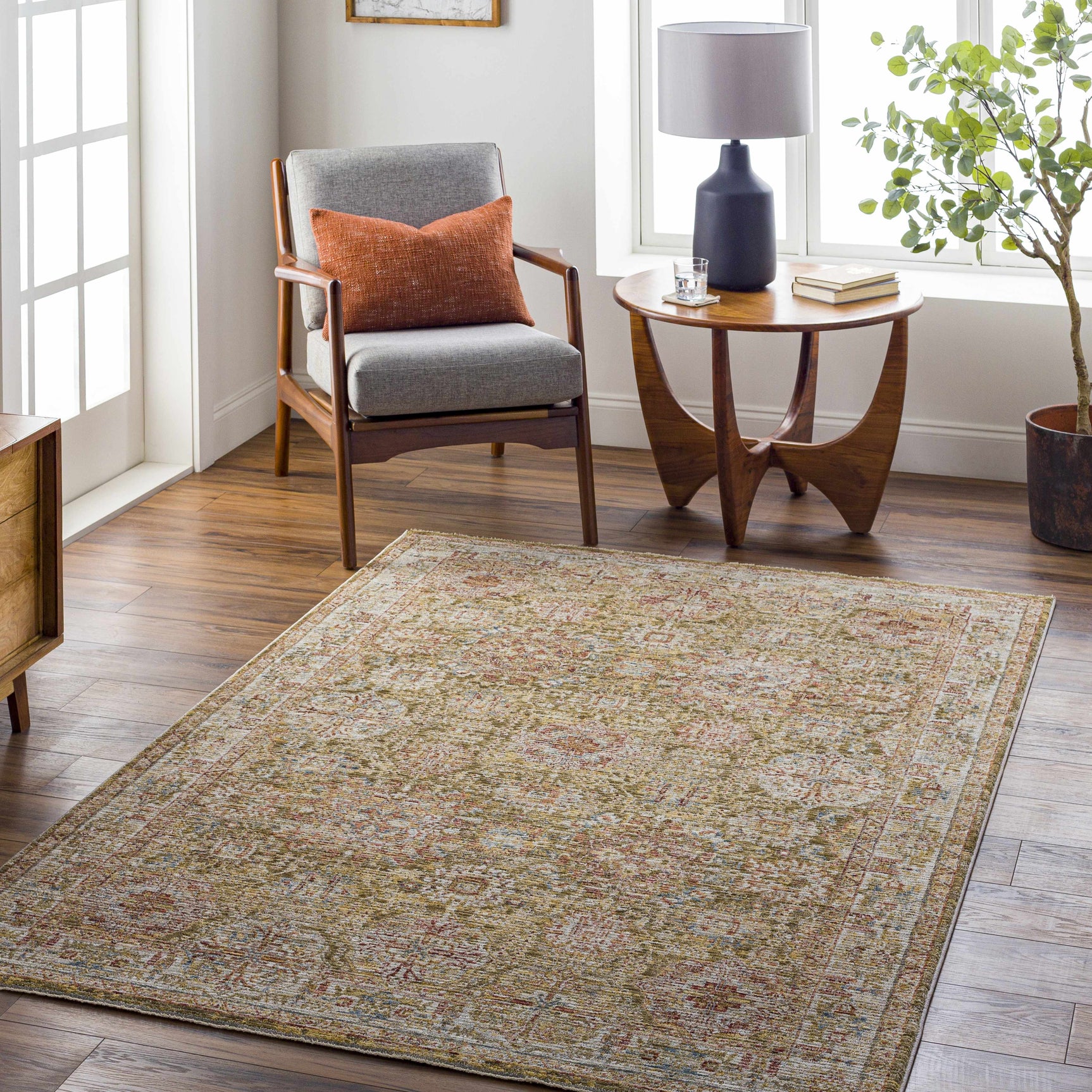 Ange Tan Rich Textured Traditional Rug - Ornate Home