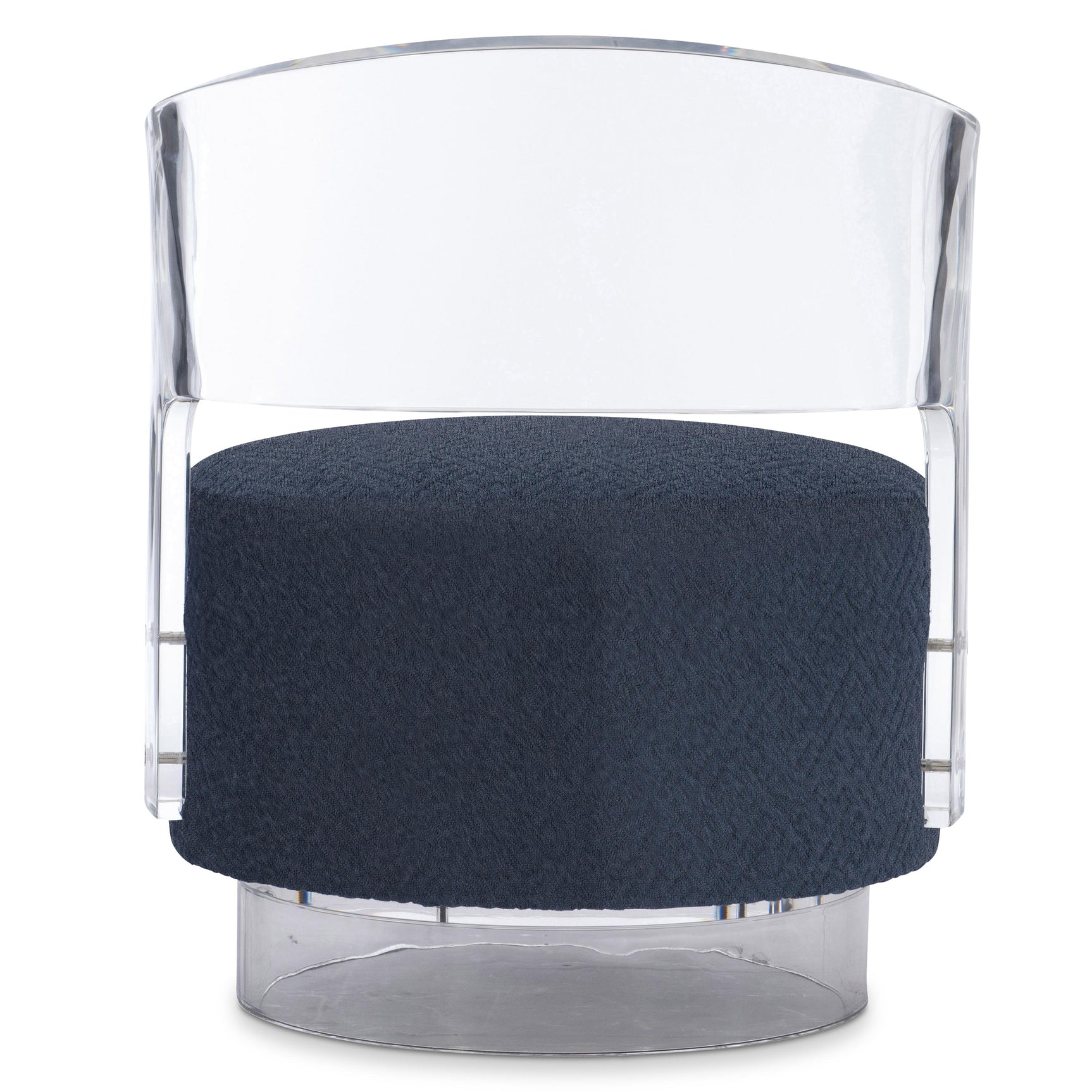 Angelina Clear/Blue Fabric Swivel Chair - Ornate Home