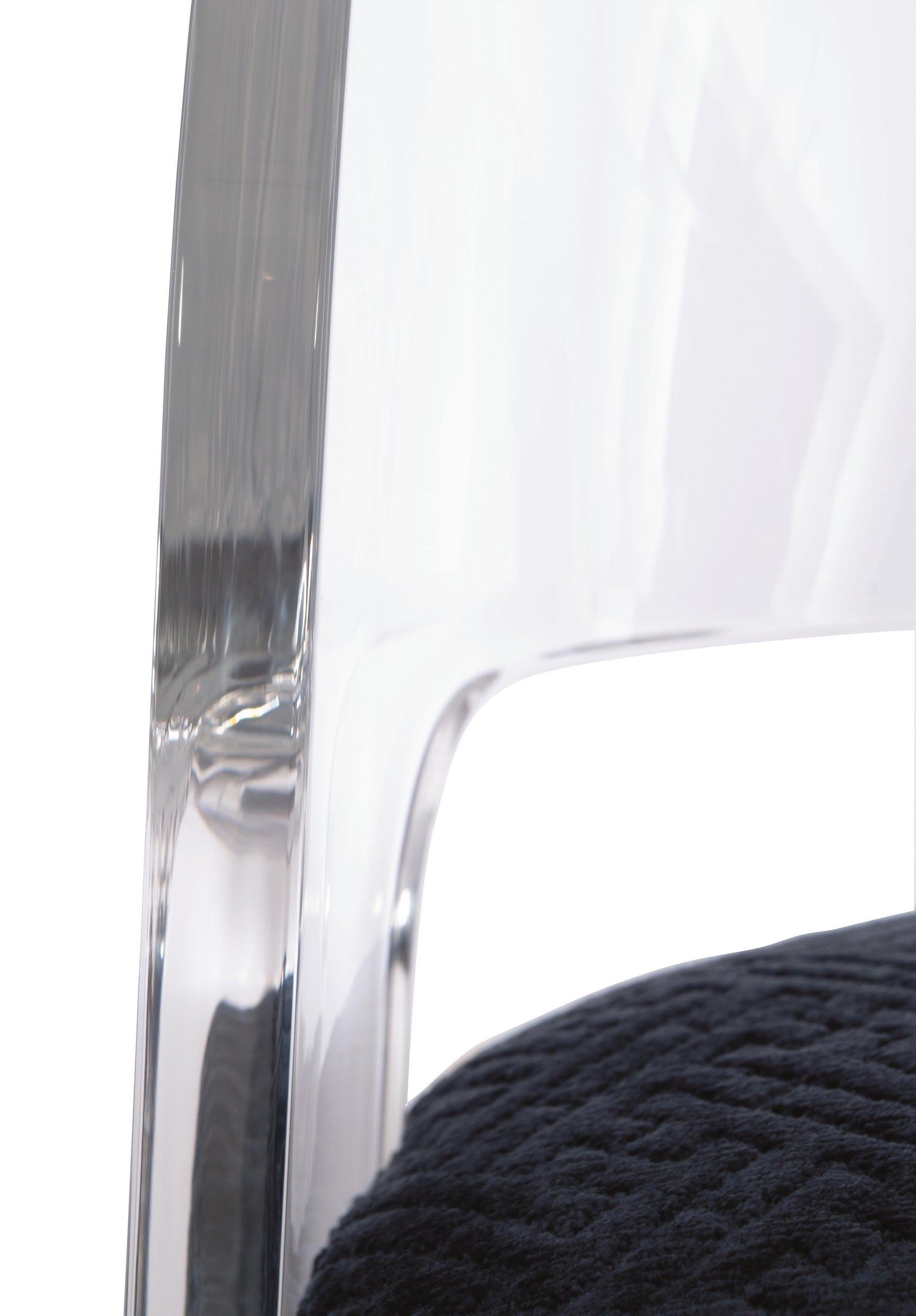 Angelina Clear/Blue Fabric Swivel Chair - Ornate Home