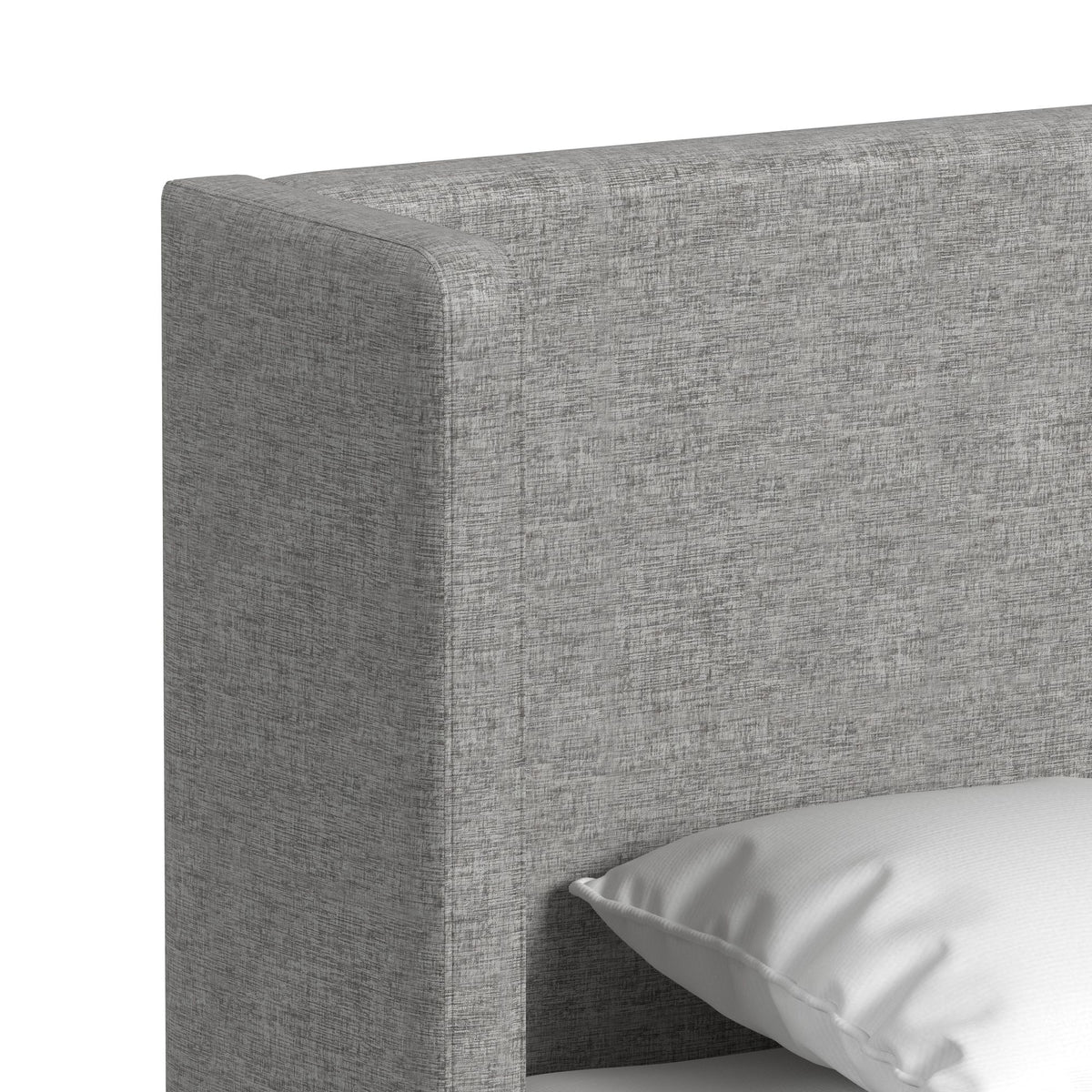 Angeline Grey Fabric Twin Non-Storage Bed - Ornate Home