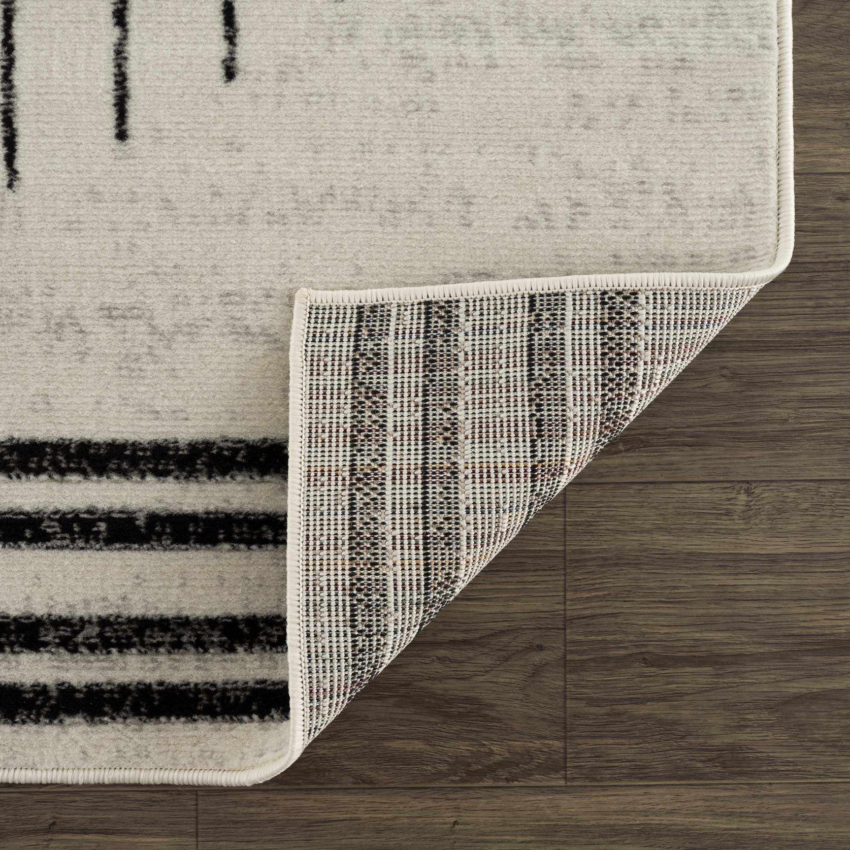 Angus Black&White Geometric Area Rug - Ornate Home