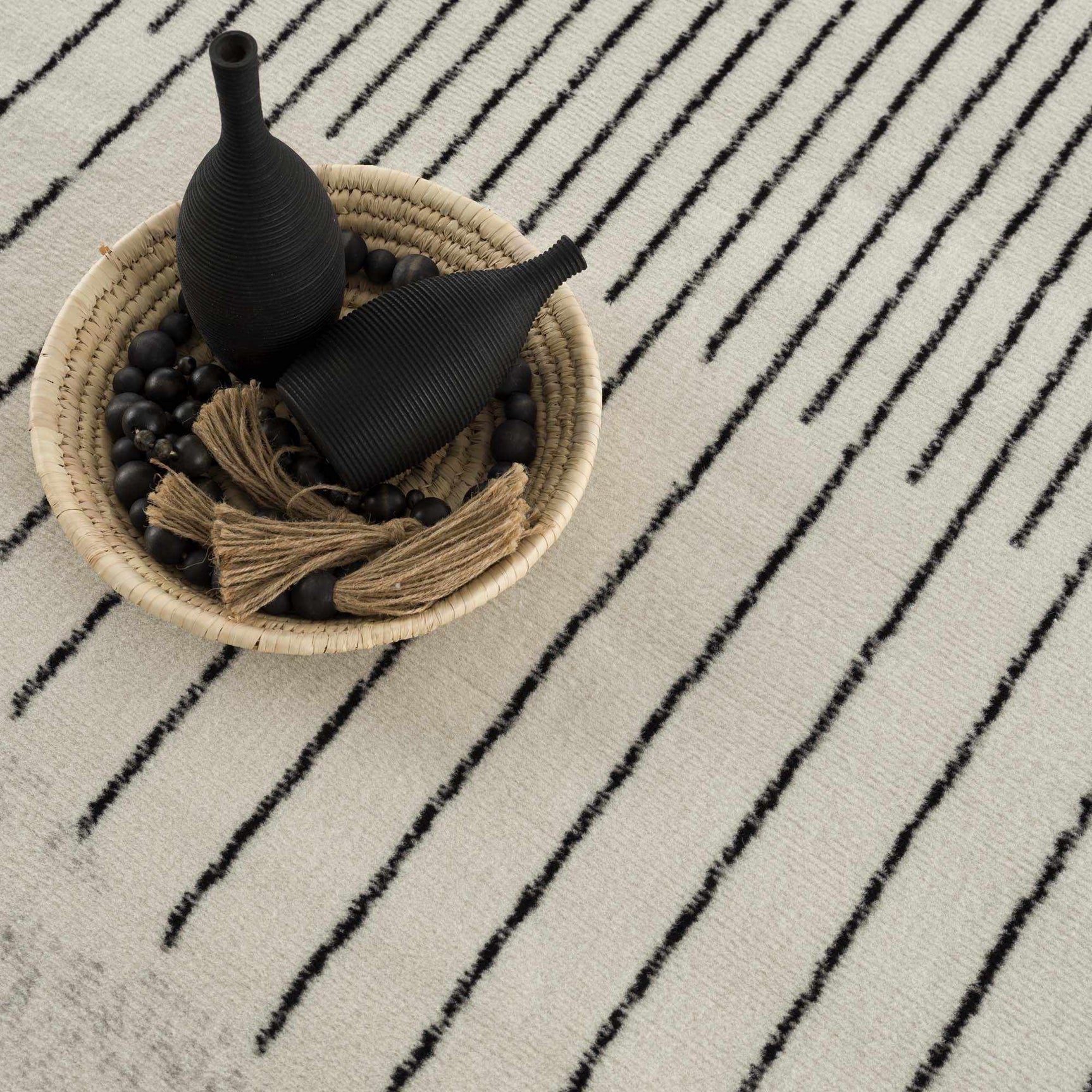 Angus Black&White Geometric Area Rug - Ornate Home