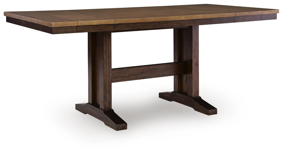 Anixburg Light Brown/Dark Brown Counter Height Dining Extension Table (Online Special Price) - Ornate Home
