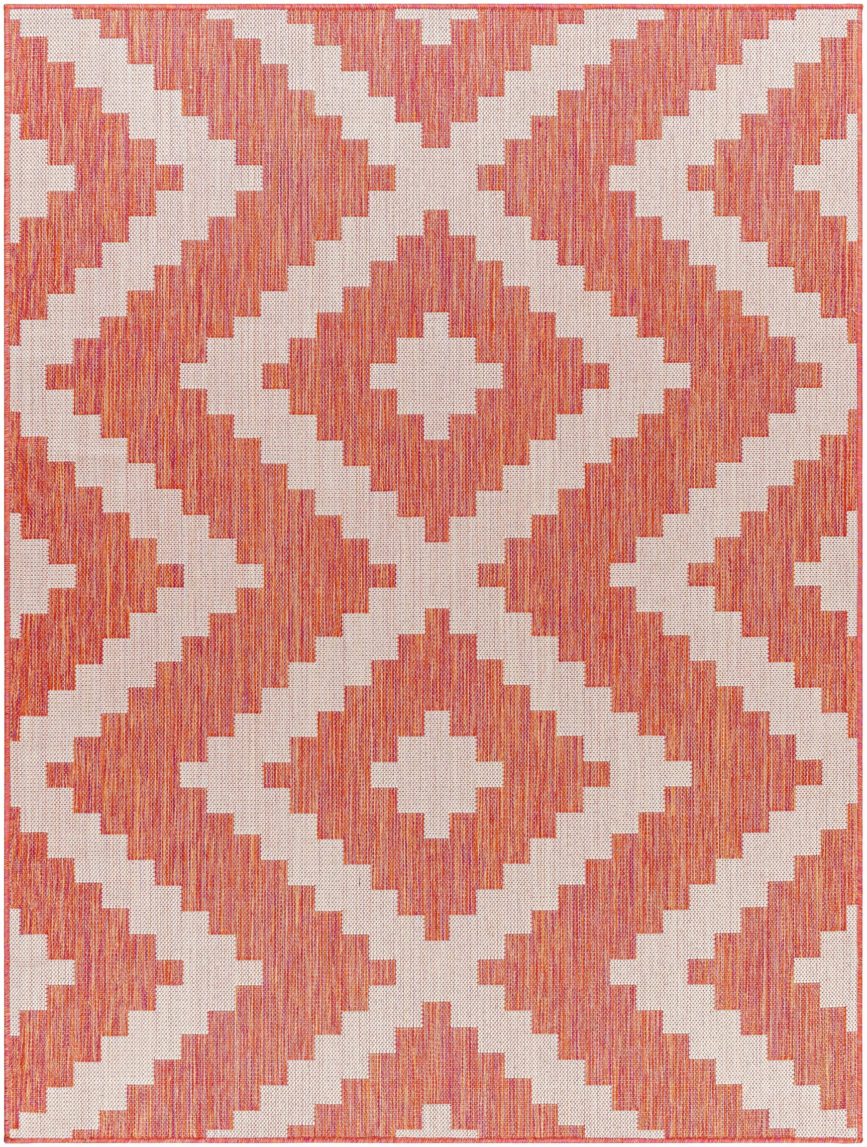 Anke Orange Outdoor Area Rug - Clearance - Ornate Home
