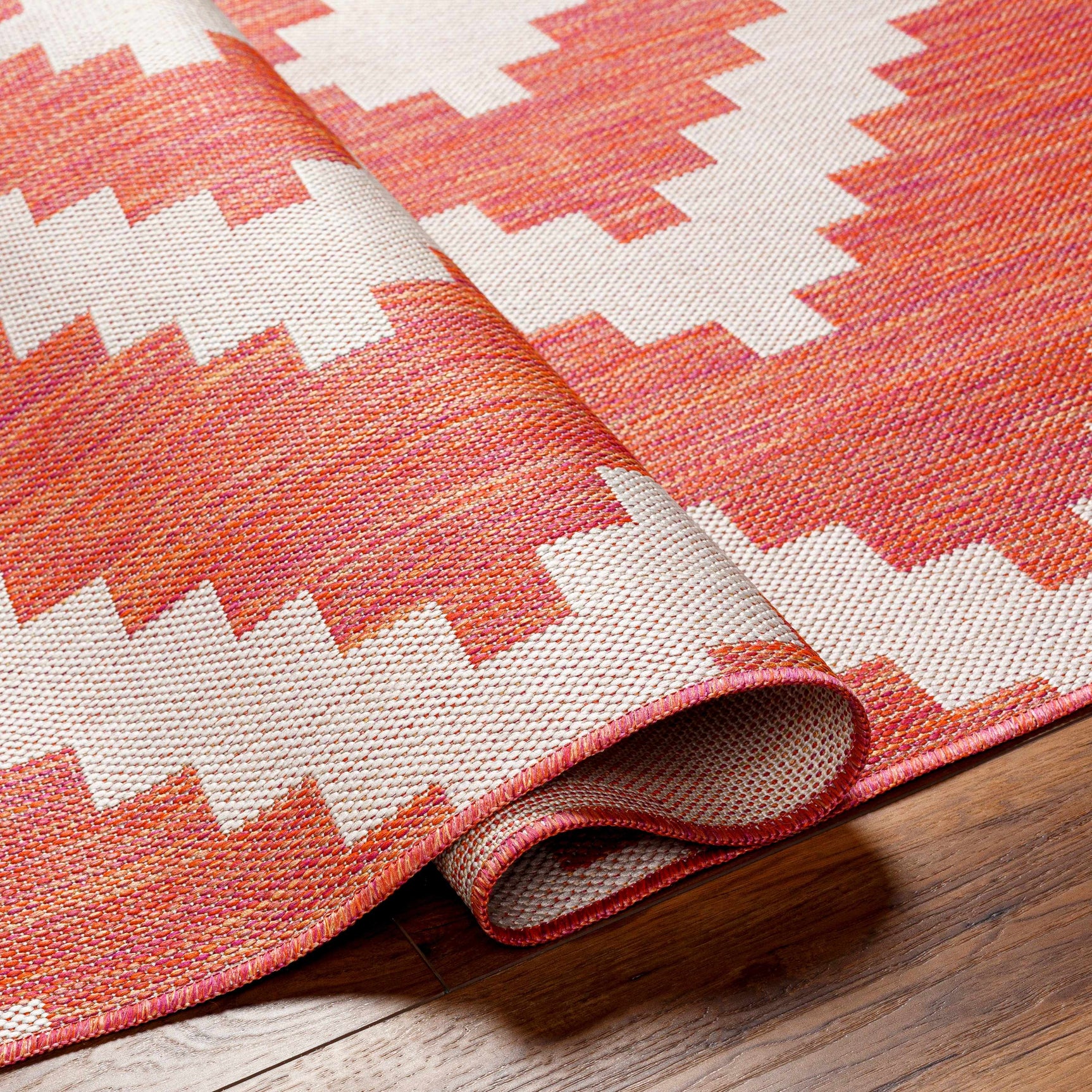Anke Orange Outdoor Area Rug - Clearance - Ornate Home