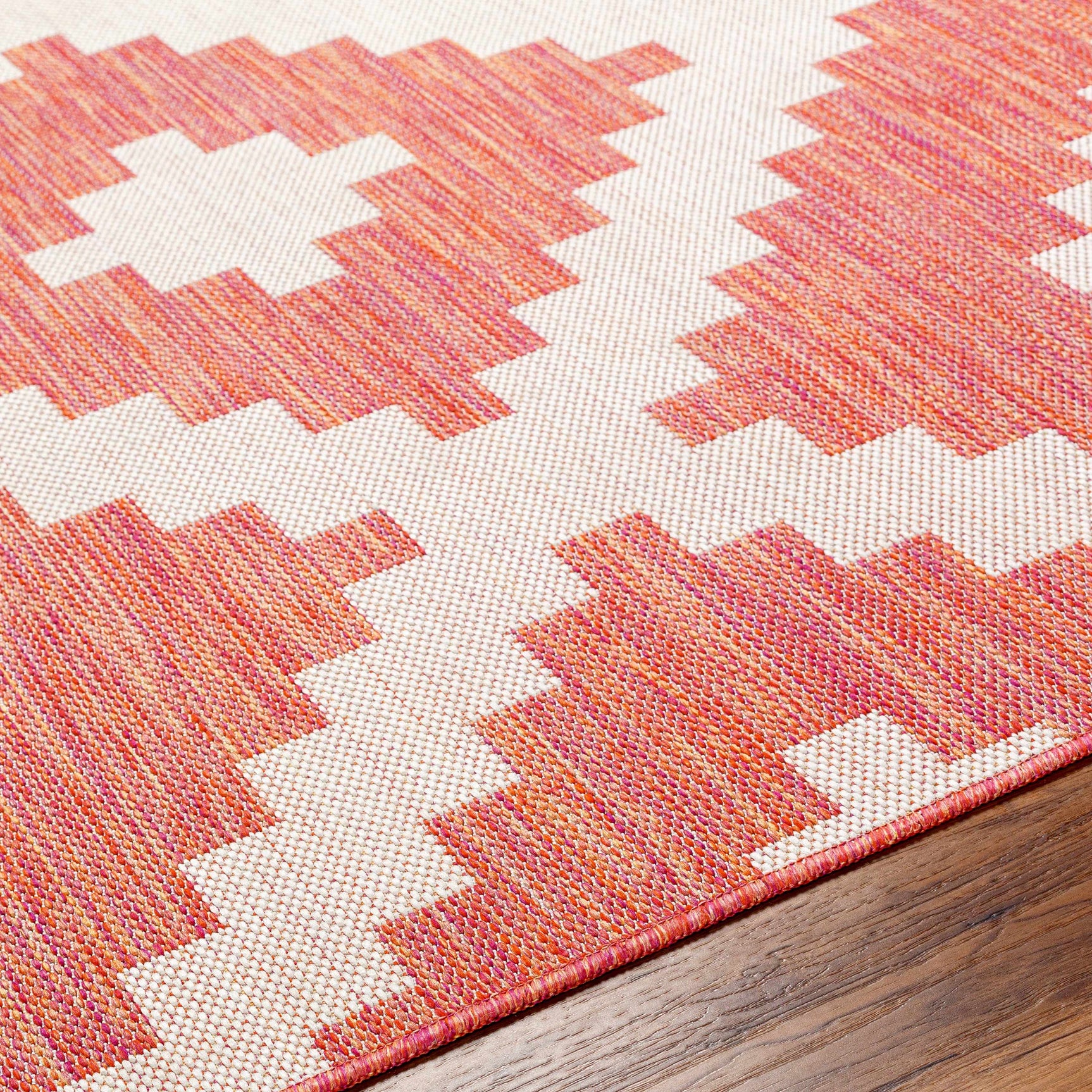 Anke Orange Outdoor Area Rug - Clearance - Ornate Home
