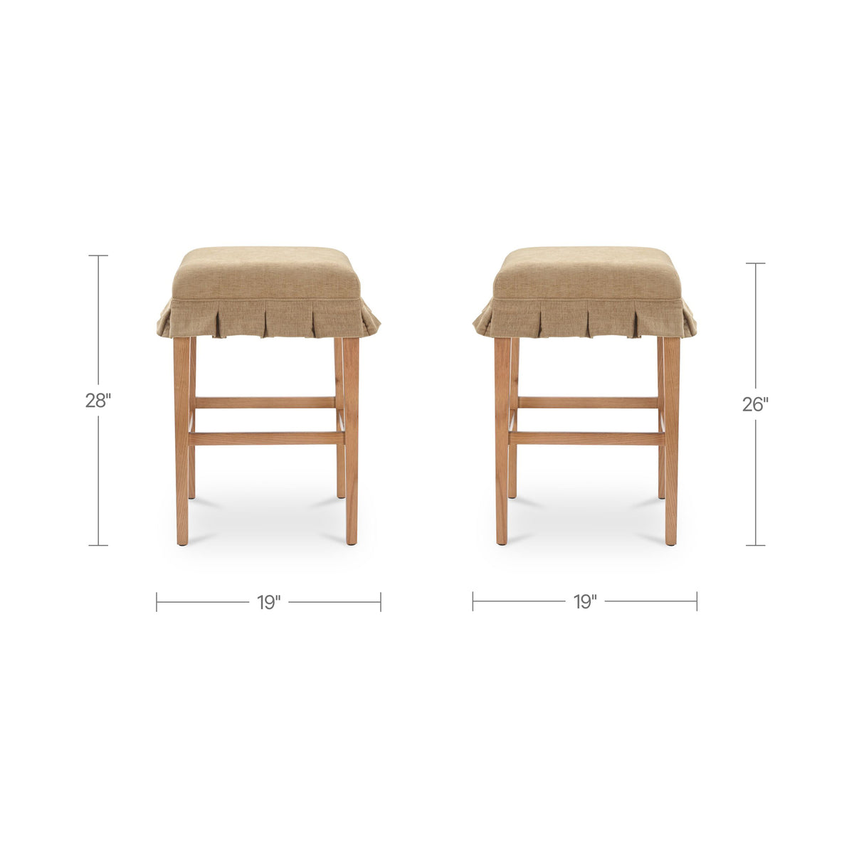 Anna Light Brown/Walnut Counter Stool - Ornate Home