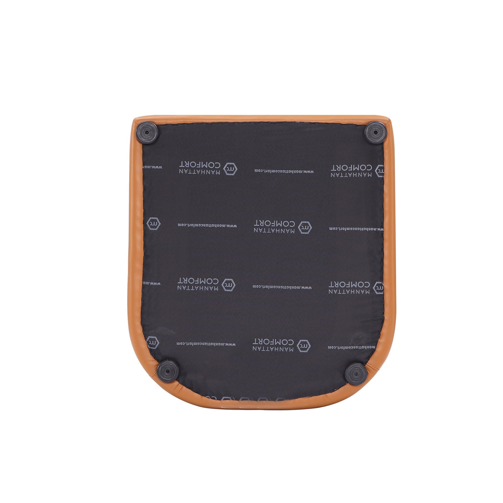 Anna Round Faux Leather Dining Armchair in Saddle - Ornate Home