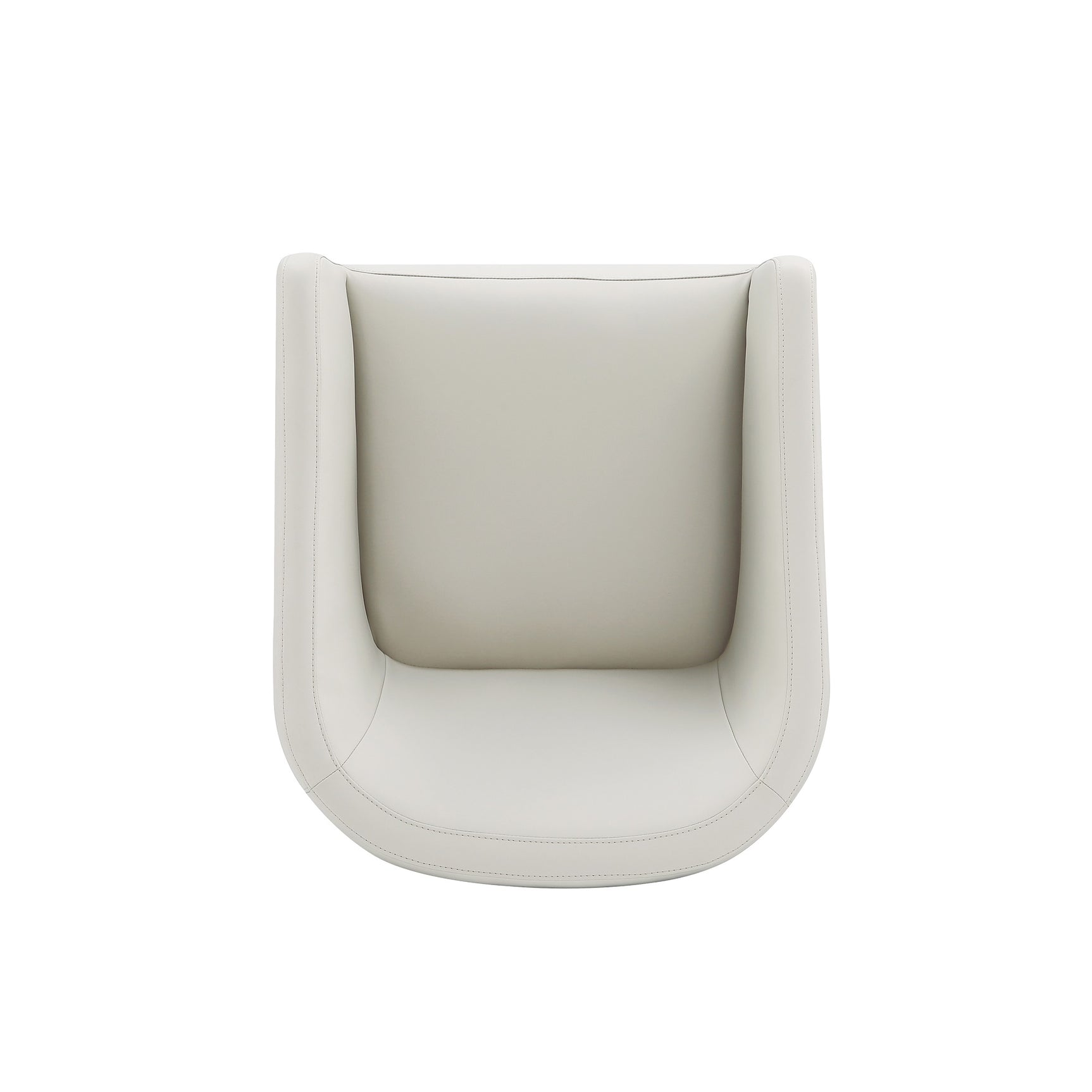 Anna Round Faux Leather Dining Chair in Light Stone Grey (set of 2) - Ornate Home