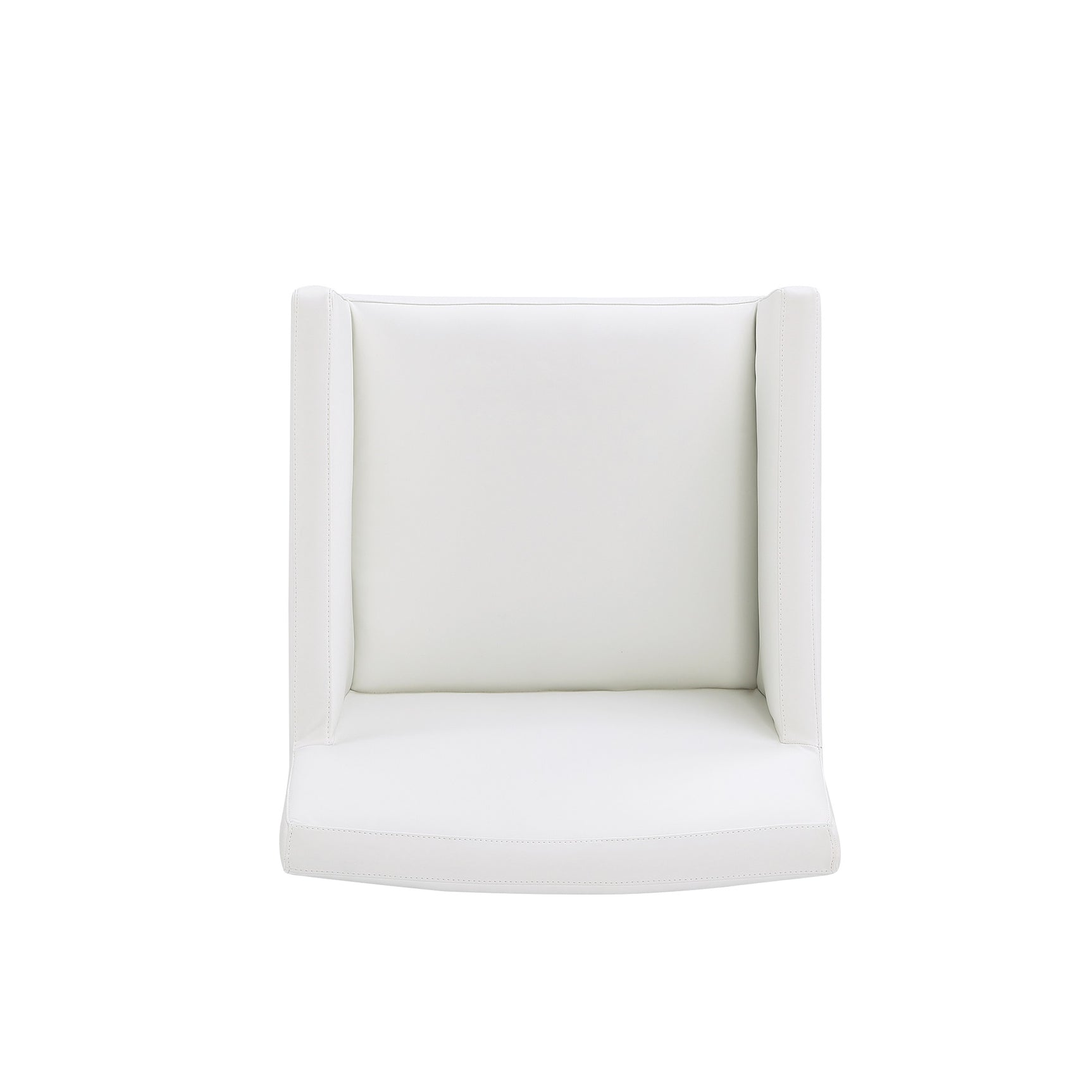 Anna Square Faux Leather Dining Armchair in Cream - Ornate Home