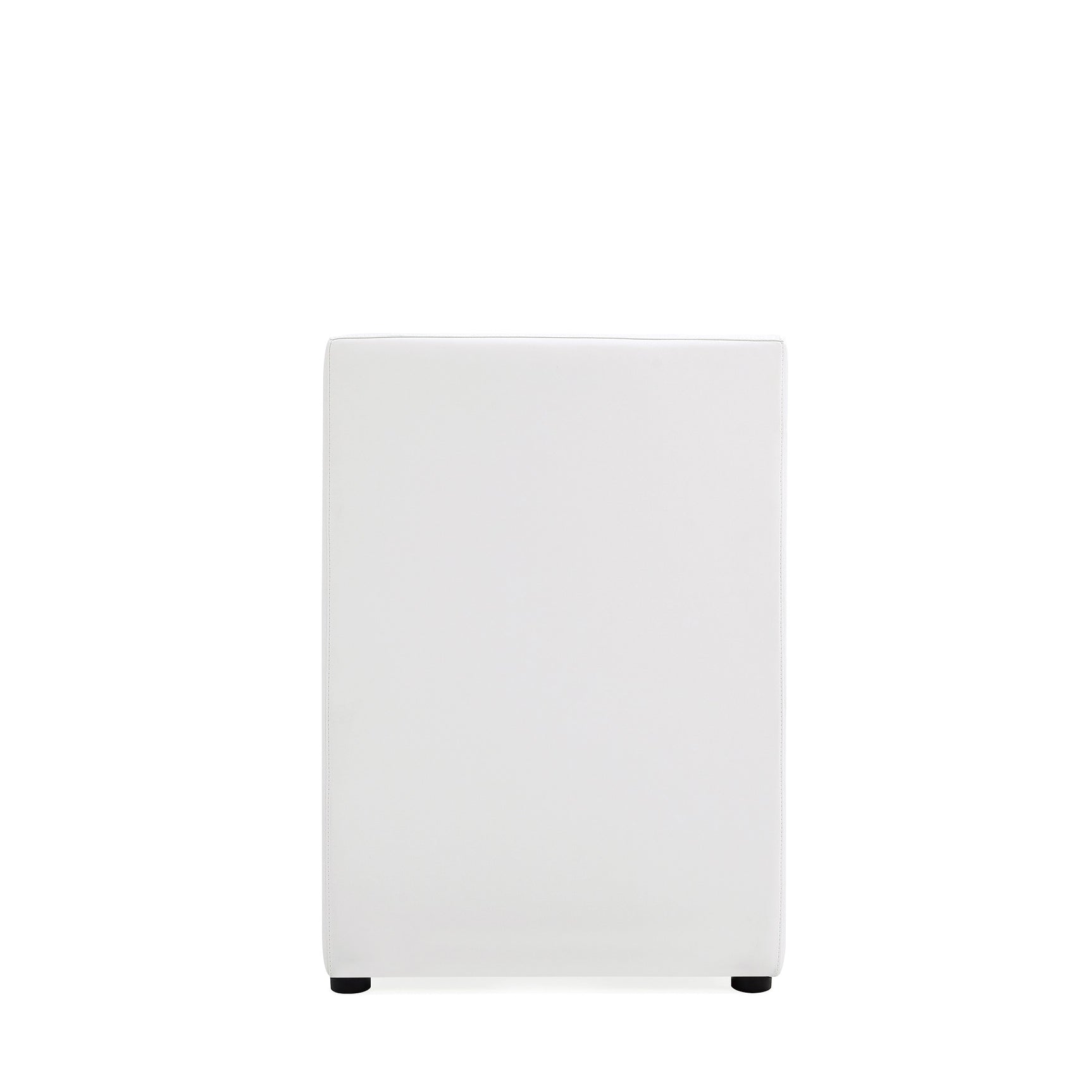 Anna Square Faux Leather Dining Armchair in Cream (set of 2) - Ornate Home