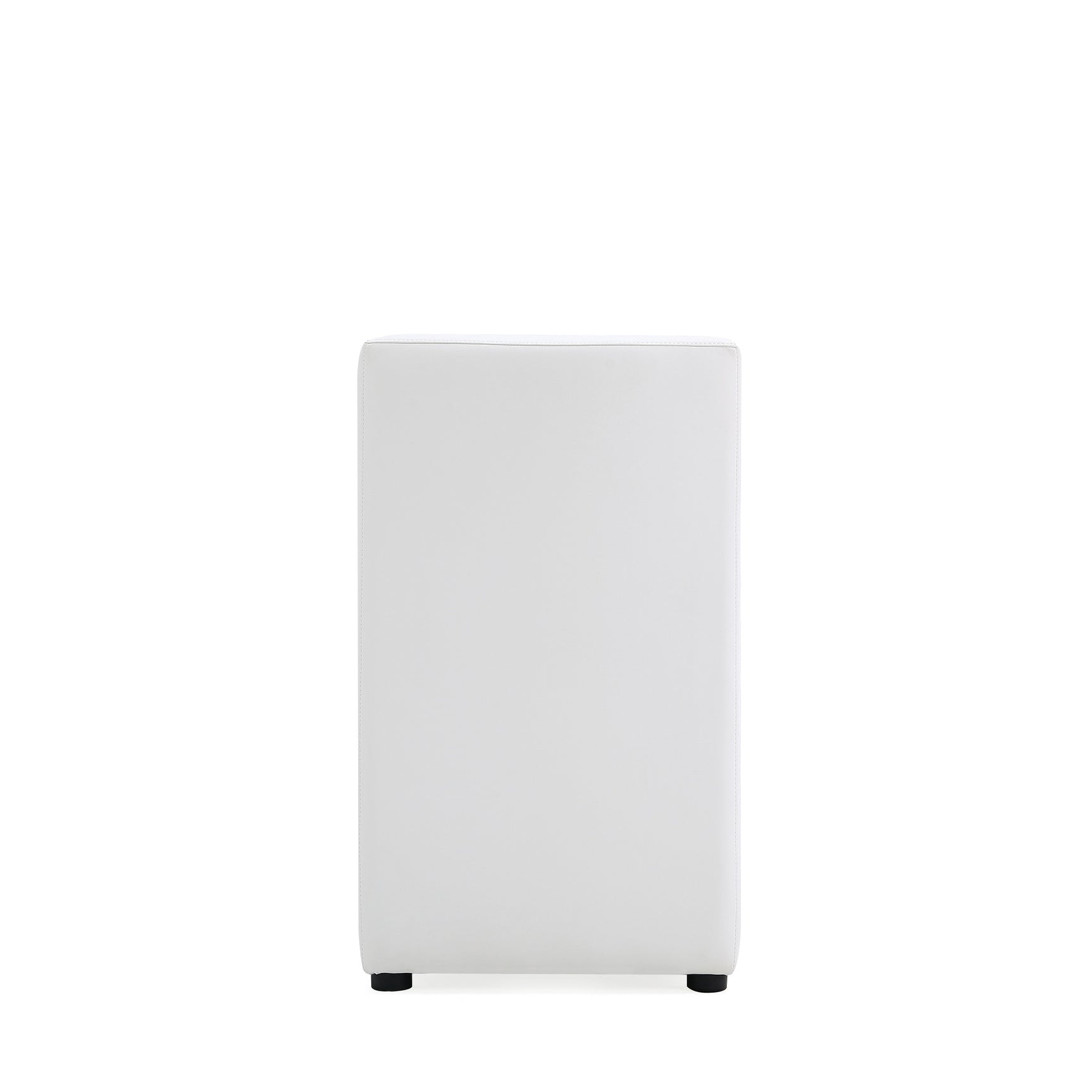 Anna Square Faux Leather Dining Chair in Cream (set of 2) - Ornate Home