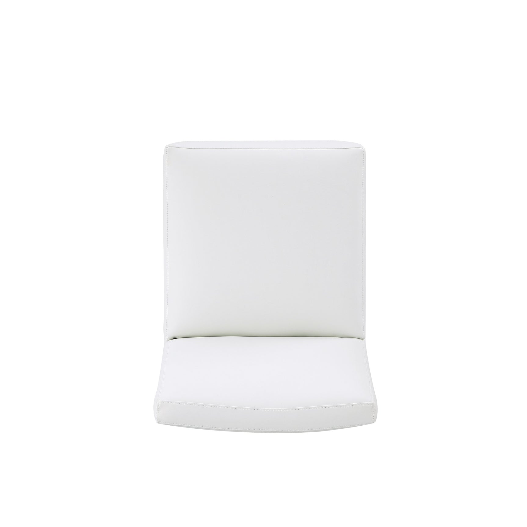 Anna Square Faux Leather Dining Chair in Cream (set of 2) - Ornate Home