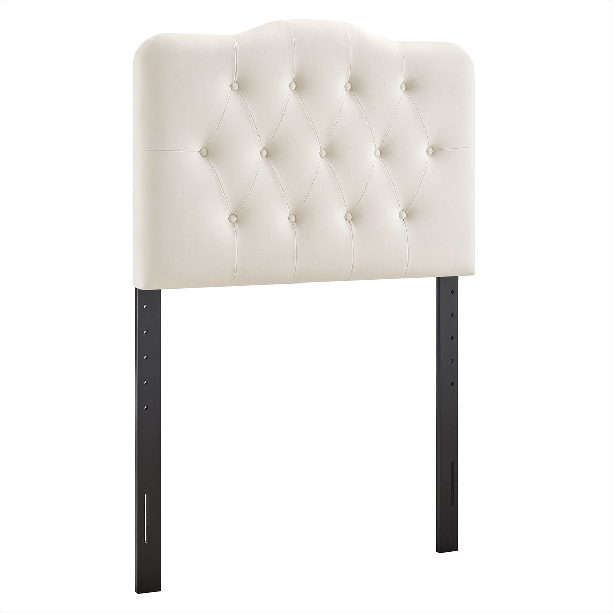 Annabel Alabaster Stain-Resistant Performance Velvet Twin Headboard - Ornate Home