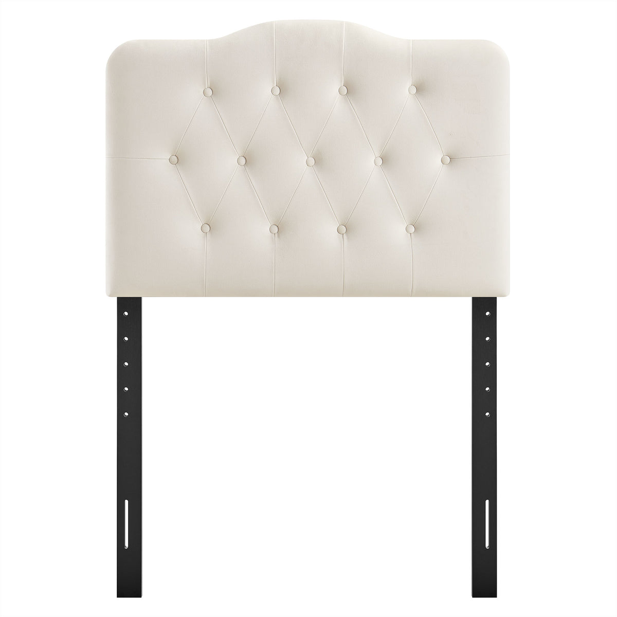 Annabel Alabaster Stain-Resistant Performance Velvet Twin Headboard - Ornate Home