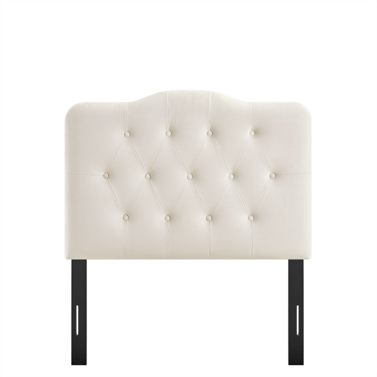 Annabel Alabaster Stain-Resistant Performance Velvet Twin Headboard - Ornate Home