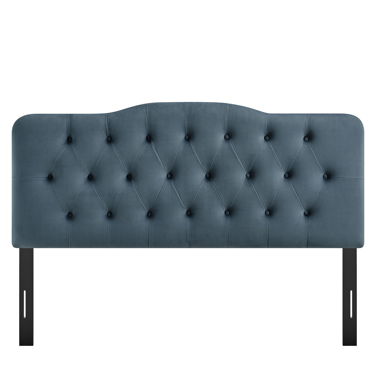Annabel Cadet Blue Stain-Resistant Performance Velvet Queen Headboard - Ornate Home