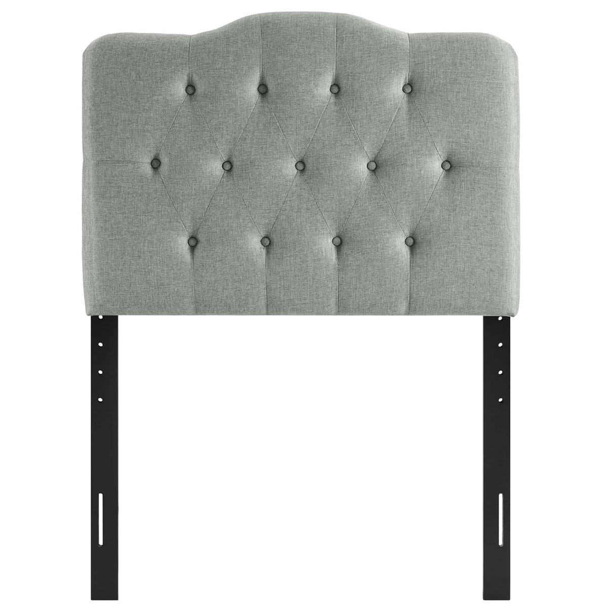 Annabel Gray Upholstered Fabric Twin Headboard - Ornate Home