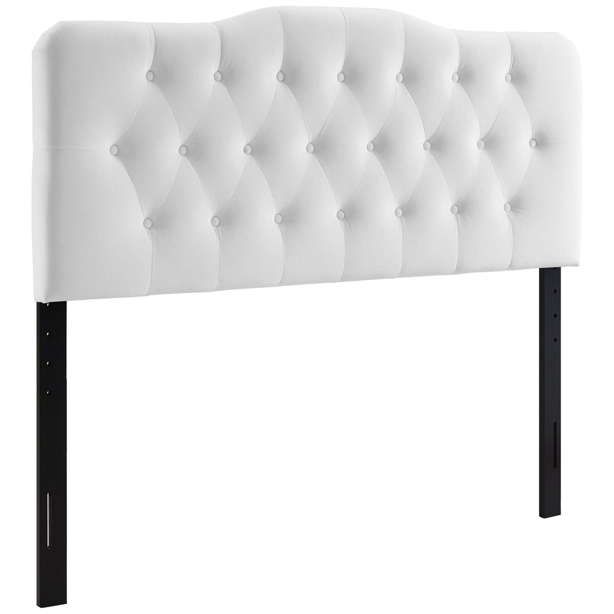 Annabel White Diamond Tufted Performance Velvet Full Headboard - Ornate Home