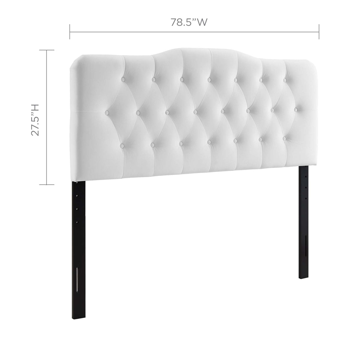 Annabel White Diamond Tufted Performance Velvet King Headboard - Ornate Home