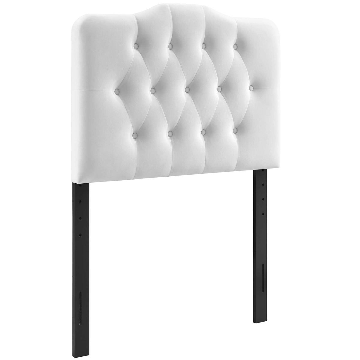 Annabel White Diamond Tufted Performance Velvet Twin Headboard - Ornate Home