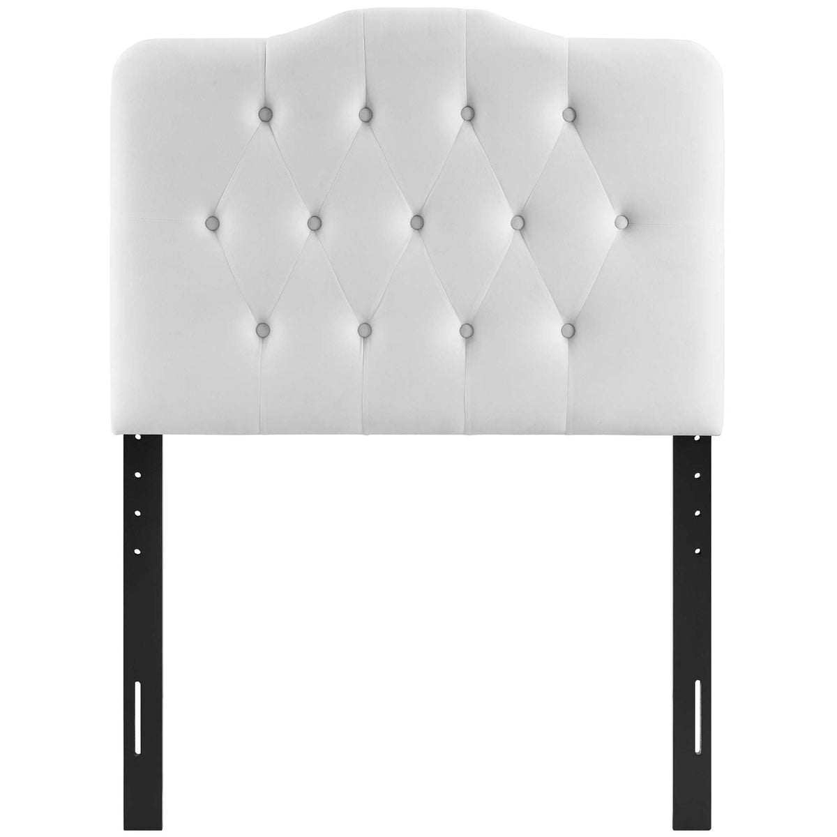 Annabel White Diamond Tufted Performance Velvet Twin Headboard - Ornate Home