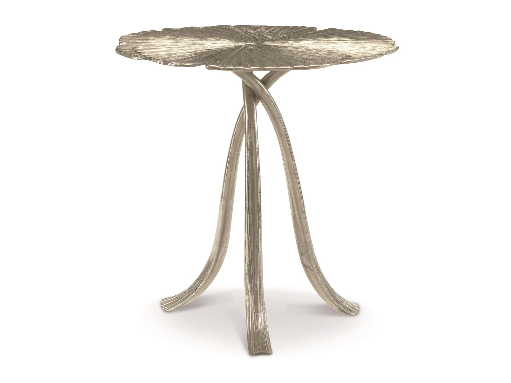 Annabella Satin Nickel Side Table - Ornate Home