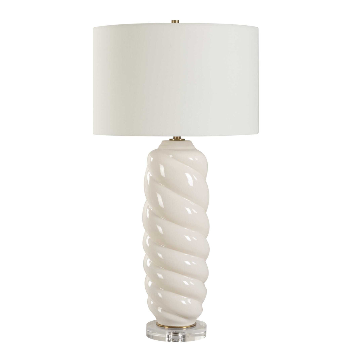 Anneli White Swirl Table Lamp - Ornate Home