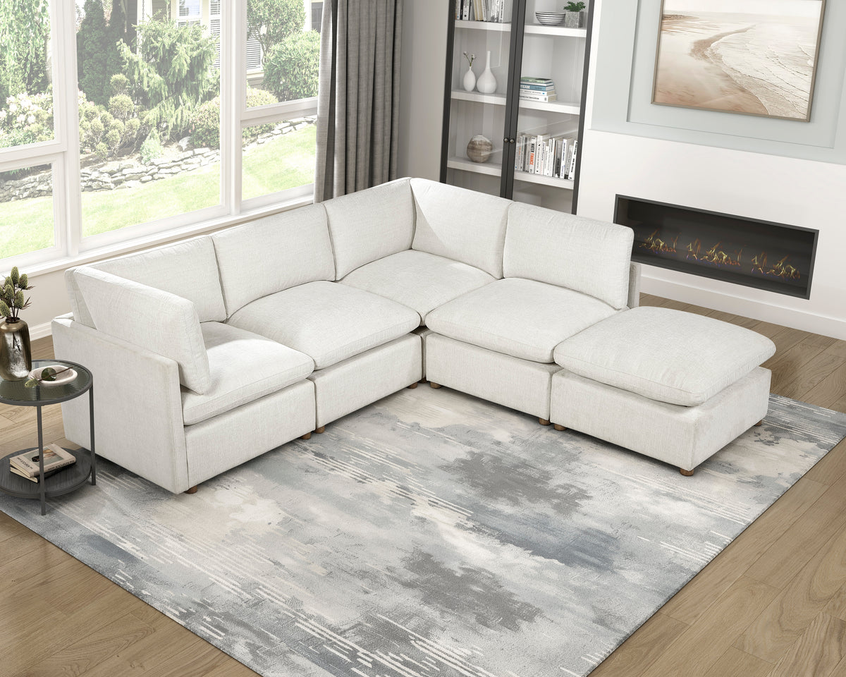 Annex Beige Armless Chair - Ornate Home