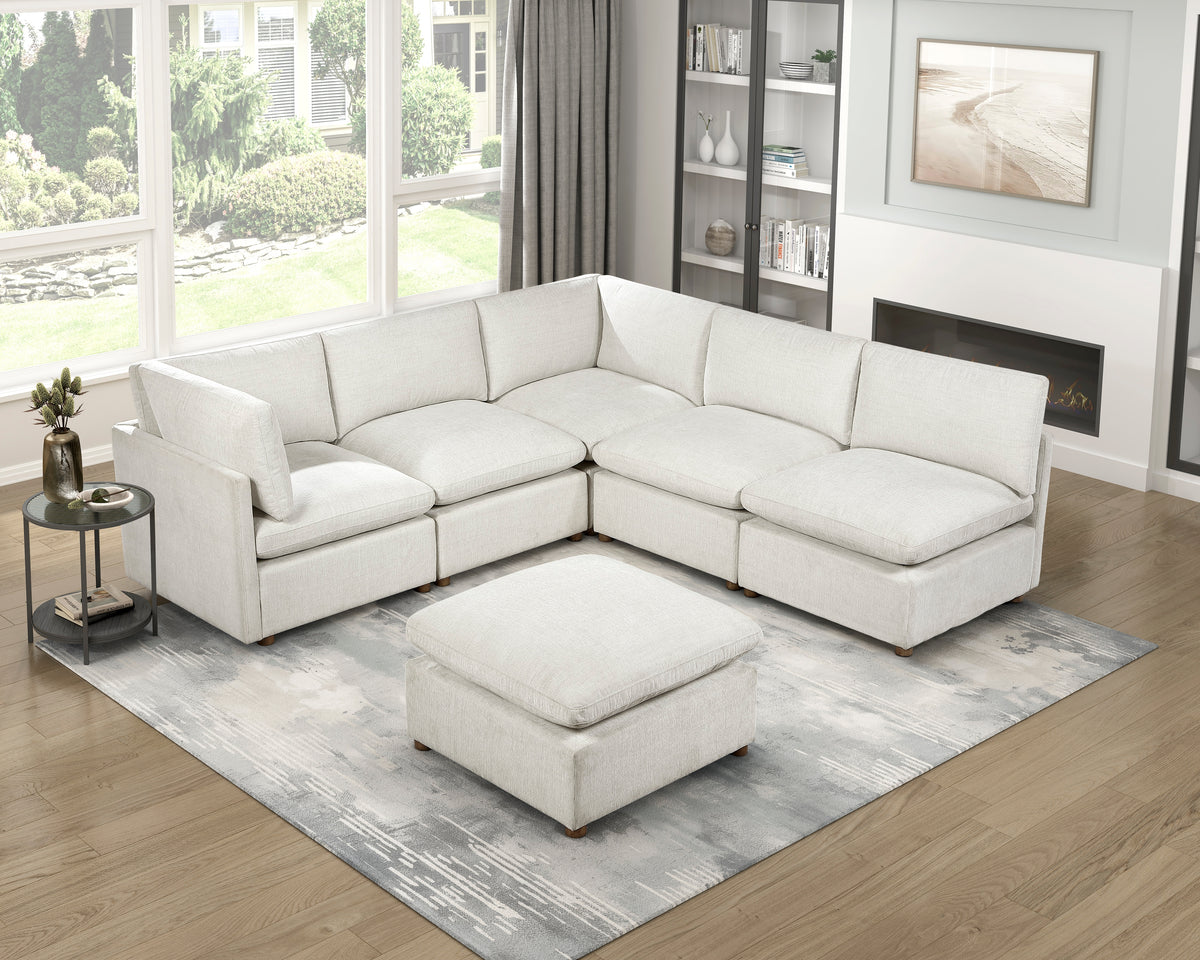 Annex Beige Corner Seat - Ornate Home