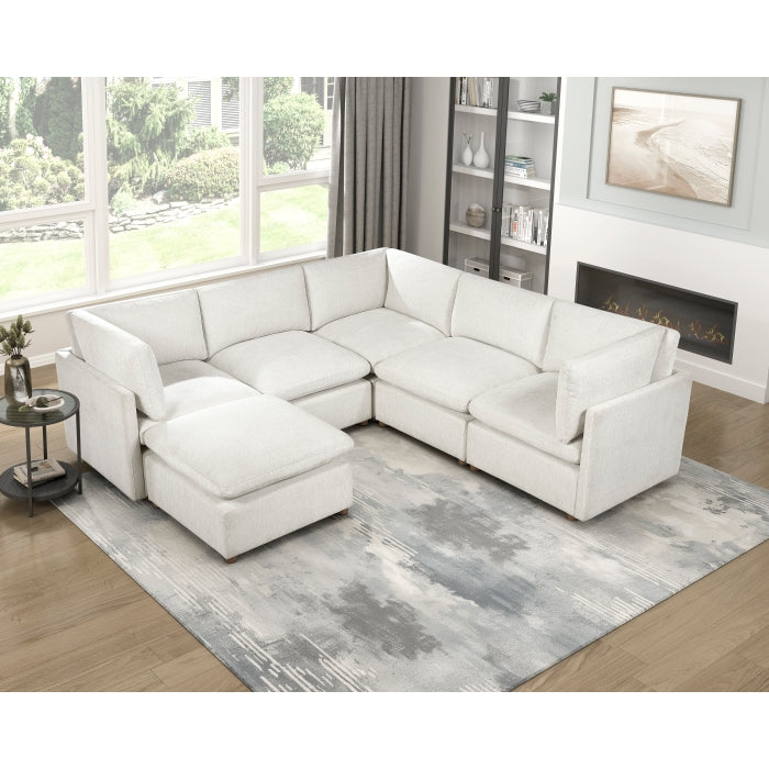 Annex Beige Ottoman - Ornate Home