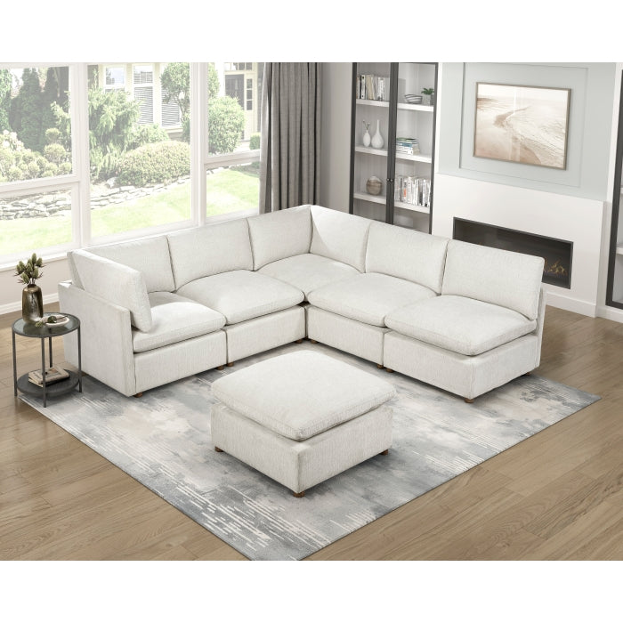 Annex Beige Ottoman - Ornate Home