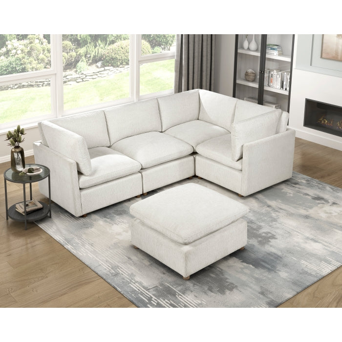 Annex Beige Ottoman - Ornate Home