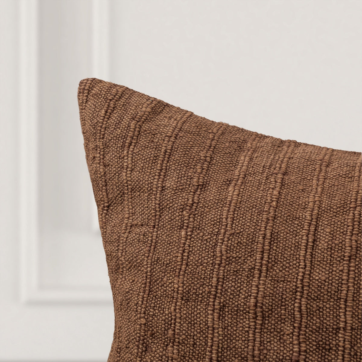 Ansel Pecan Brown 22"x22" Throw Pillow (Set of 2)