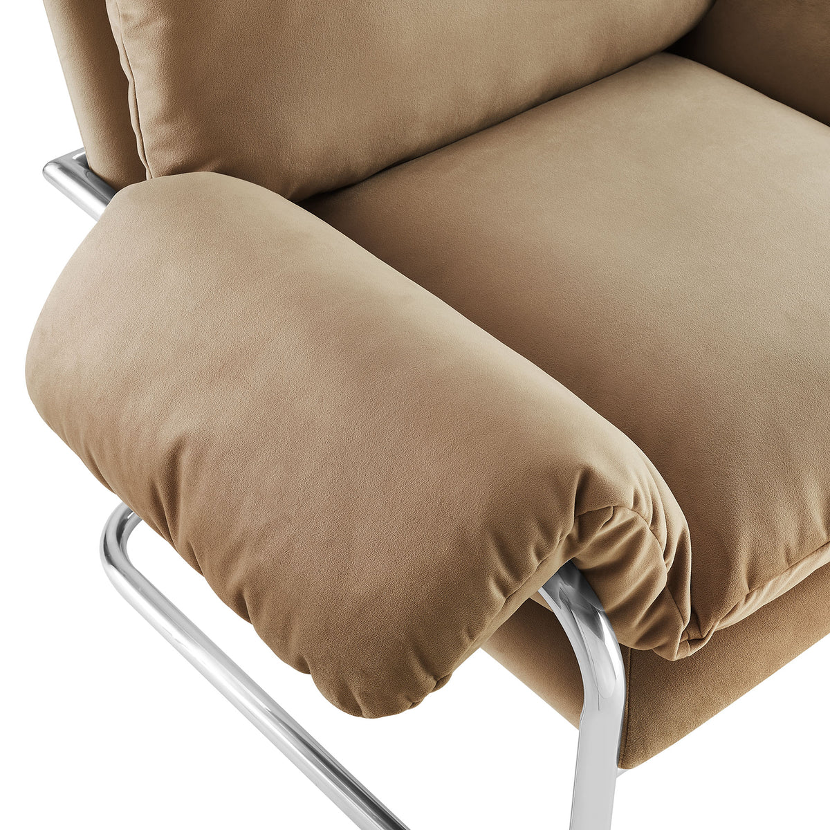 Ansel Taupe Performance Velvet Accent Chair - Ornate Home