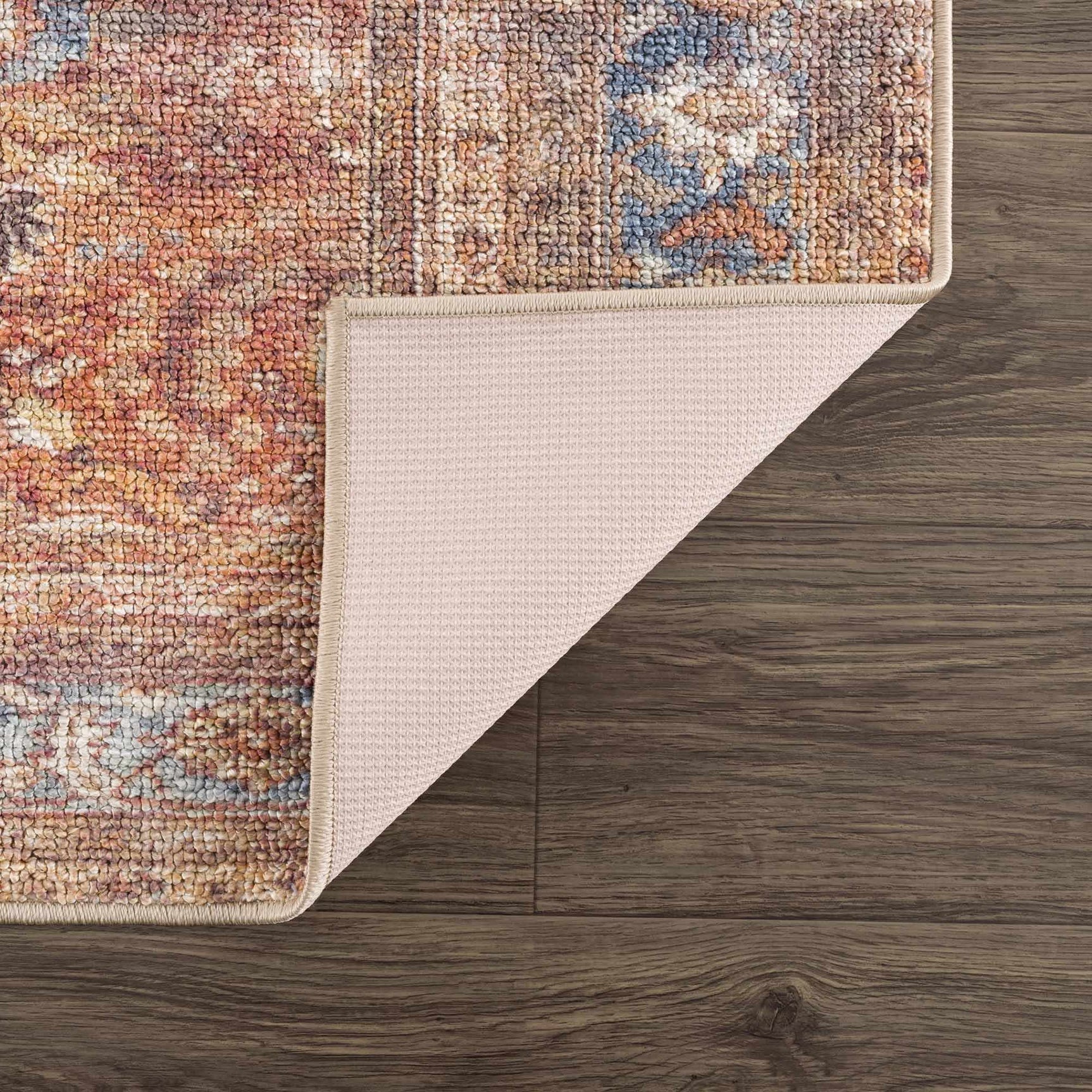 Anshu Peach Washable Area Rug - Clearance - Ornate Home