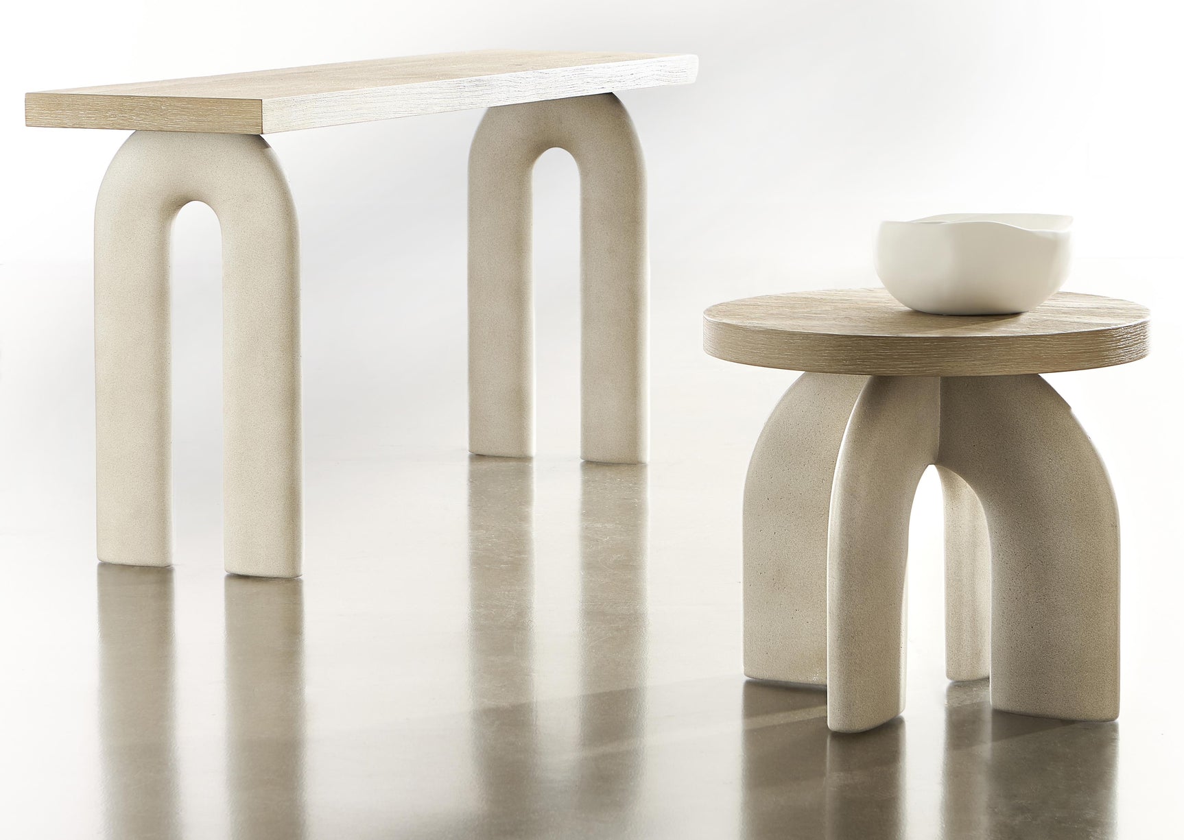 Antibes Pumice/Roz Side Table - Ornate Home