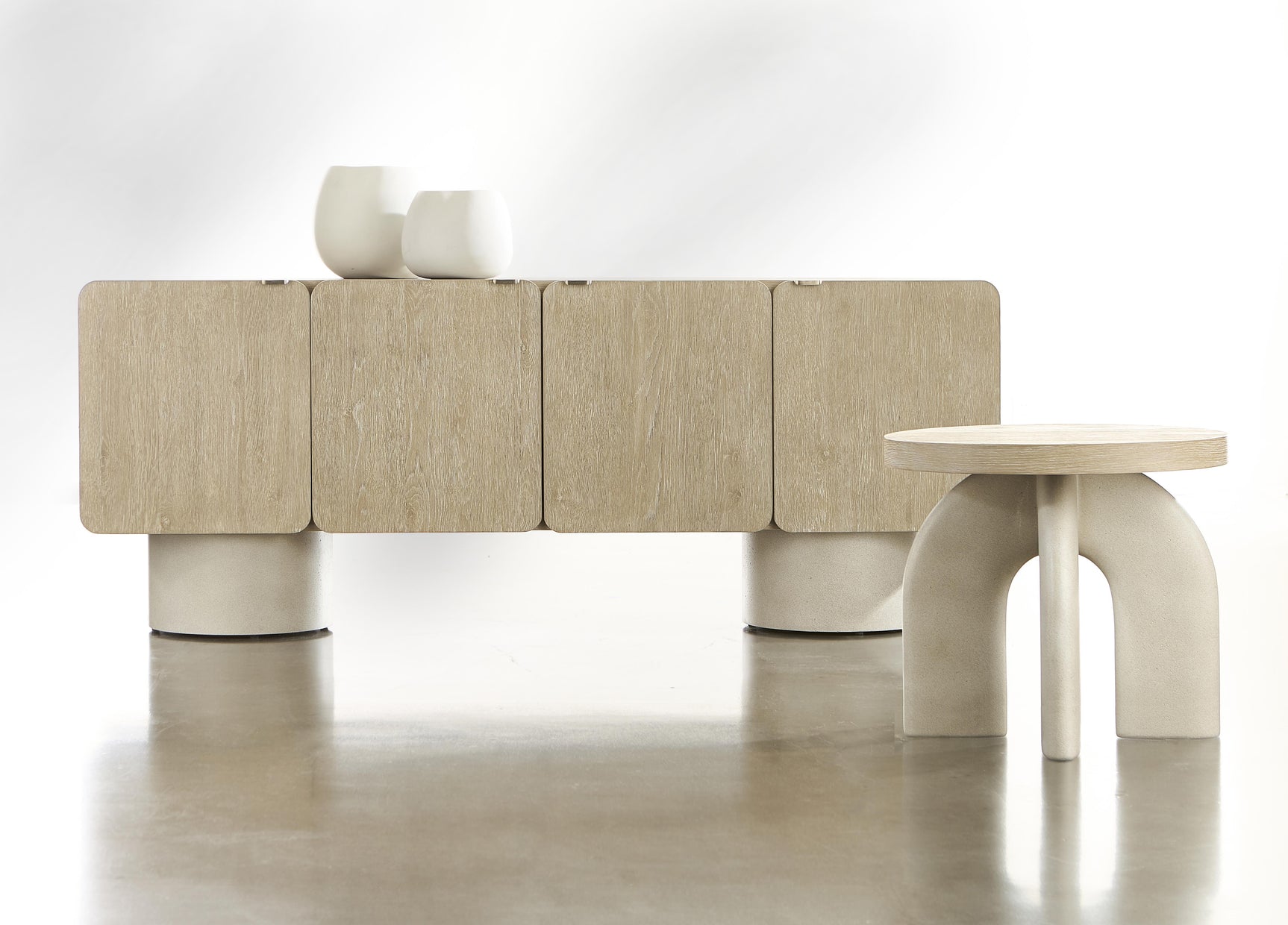 Antibes Pumice/Roz Side Table - Ornate Home