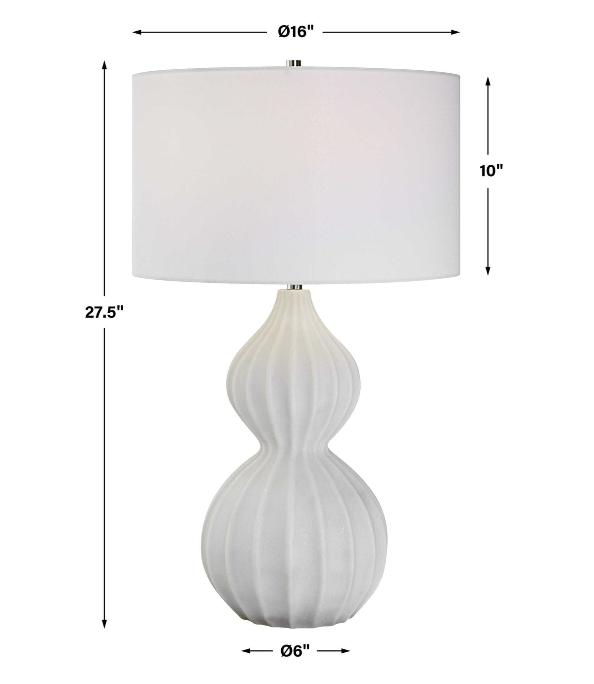 Antoinette White Marble Table Lamp - Ornate Home