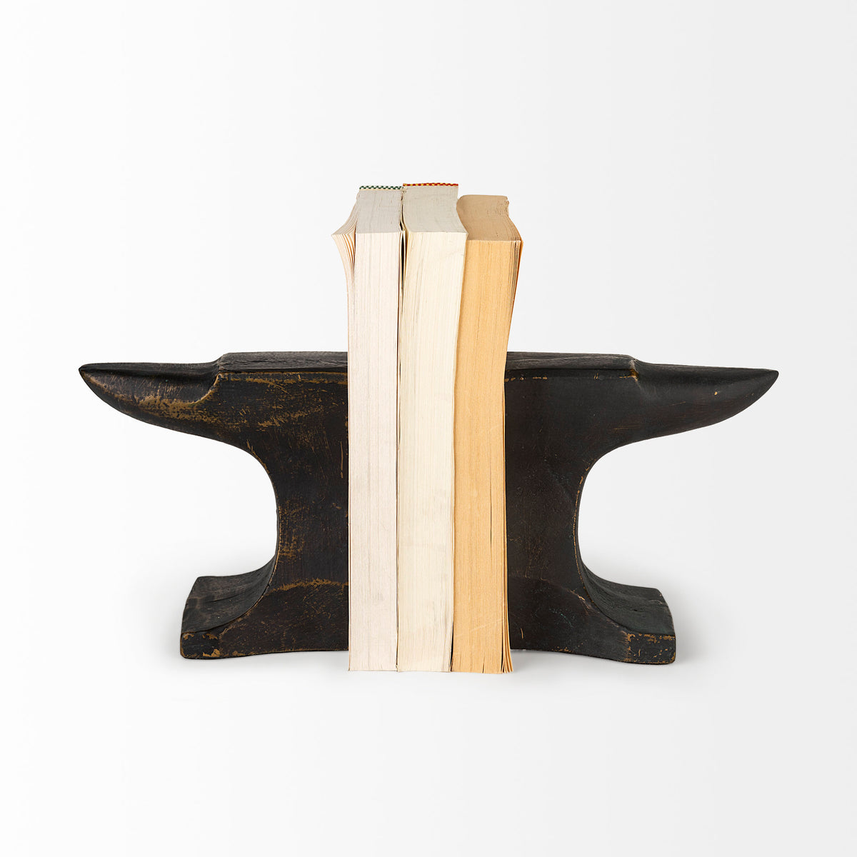 Anvilia Black/Gold Anvil Shaped Bookends (Set of 2) - Ornate Home